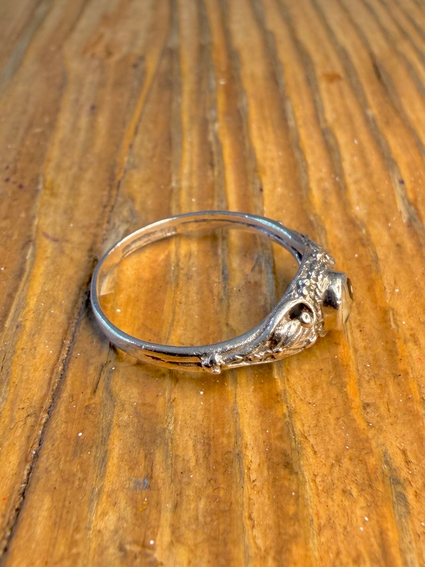 Ying and Yang Ornate Design 925 Sterling Silver Size P Ring