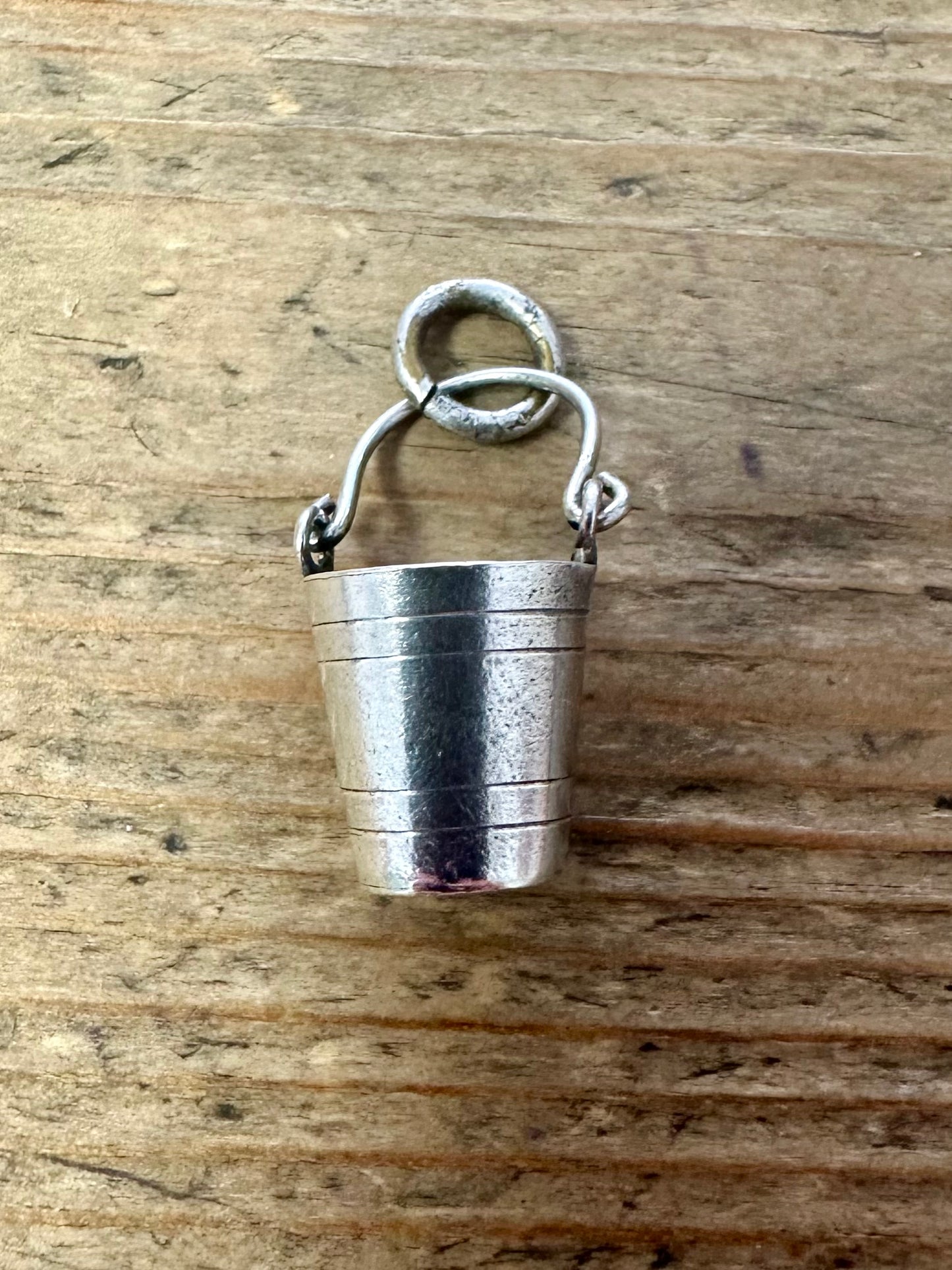 Vintage Bucket 925 Silver Pendant