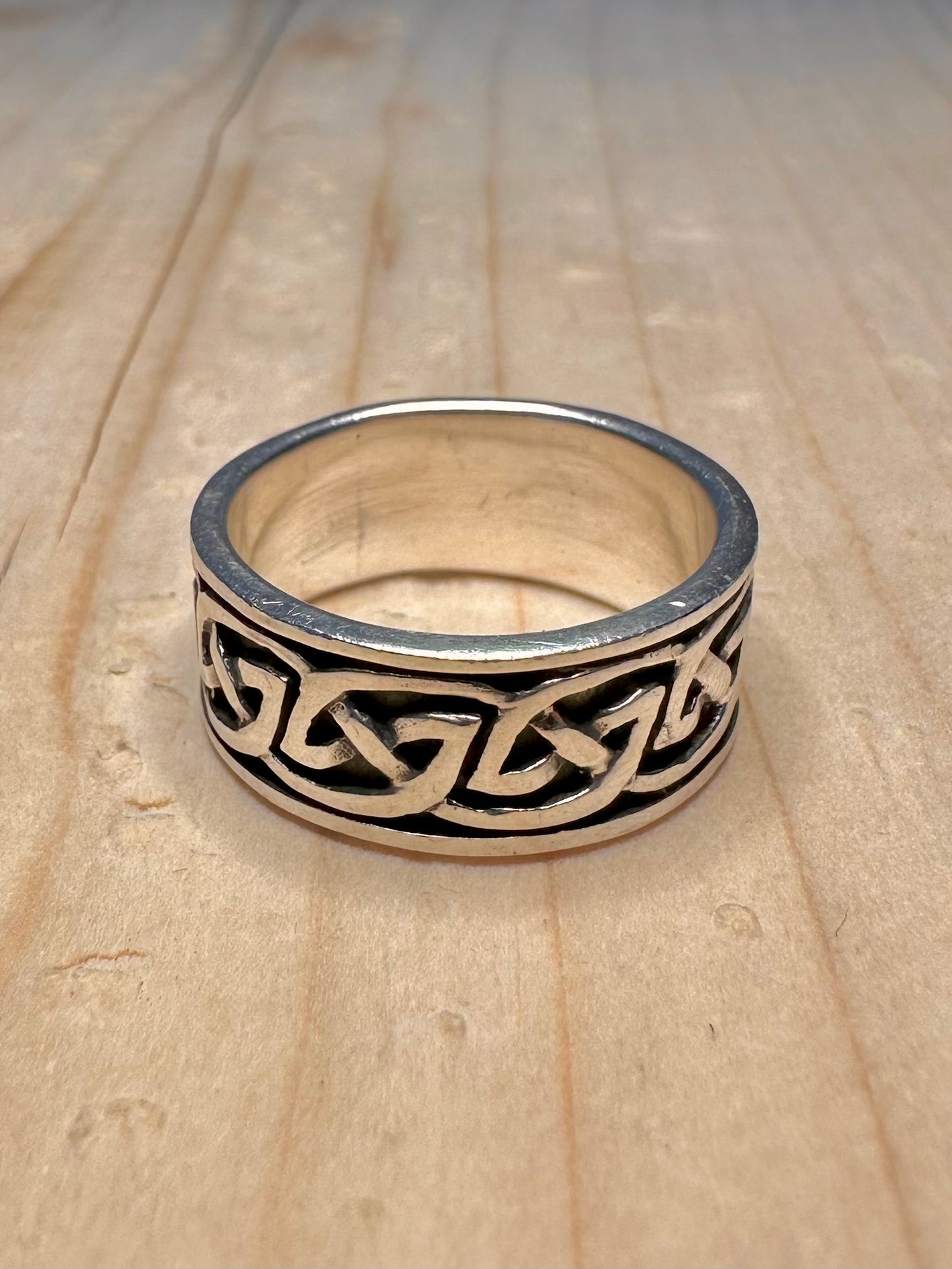 Celtic Band 925 Sterling Silver Size P1/2 Ring
