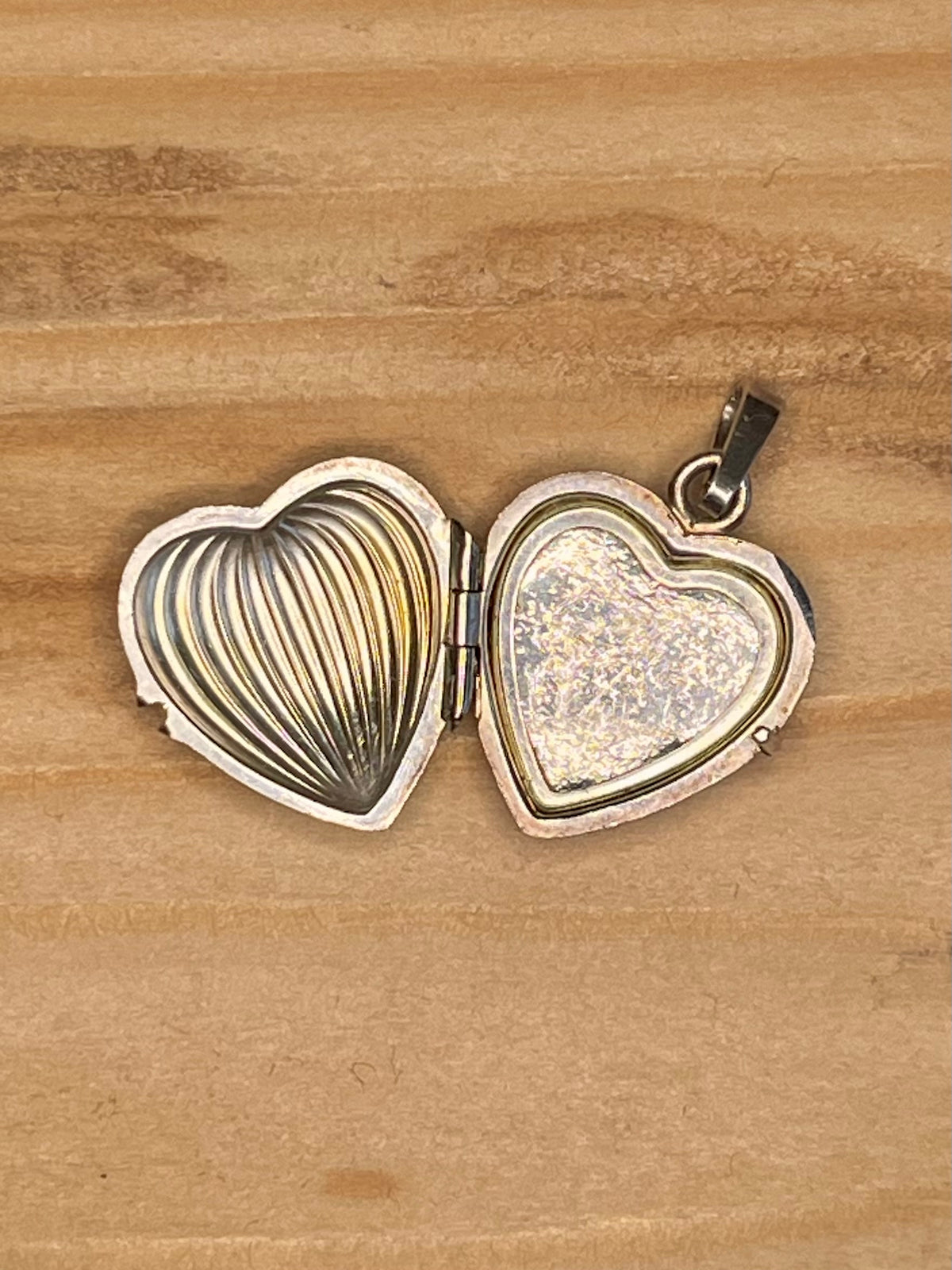 Textured Heart Shaped Locket 925 Sterling Silver Pendant