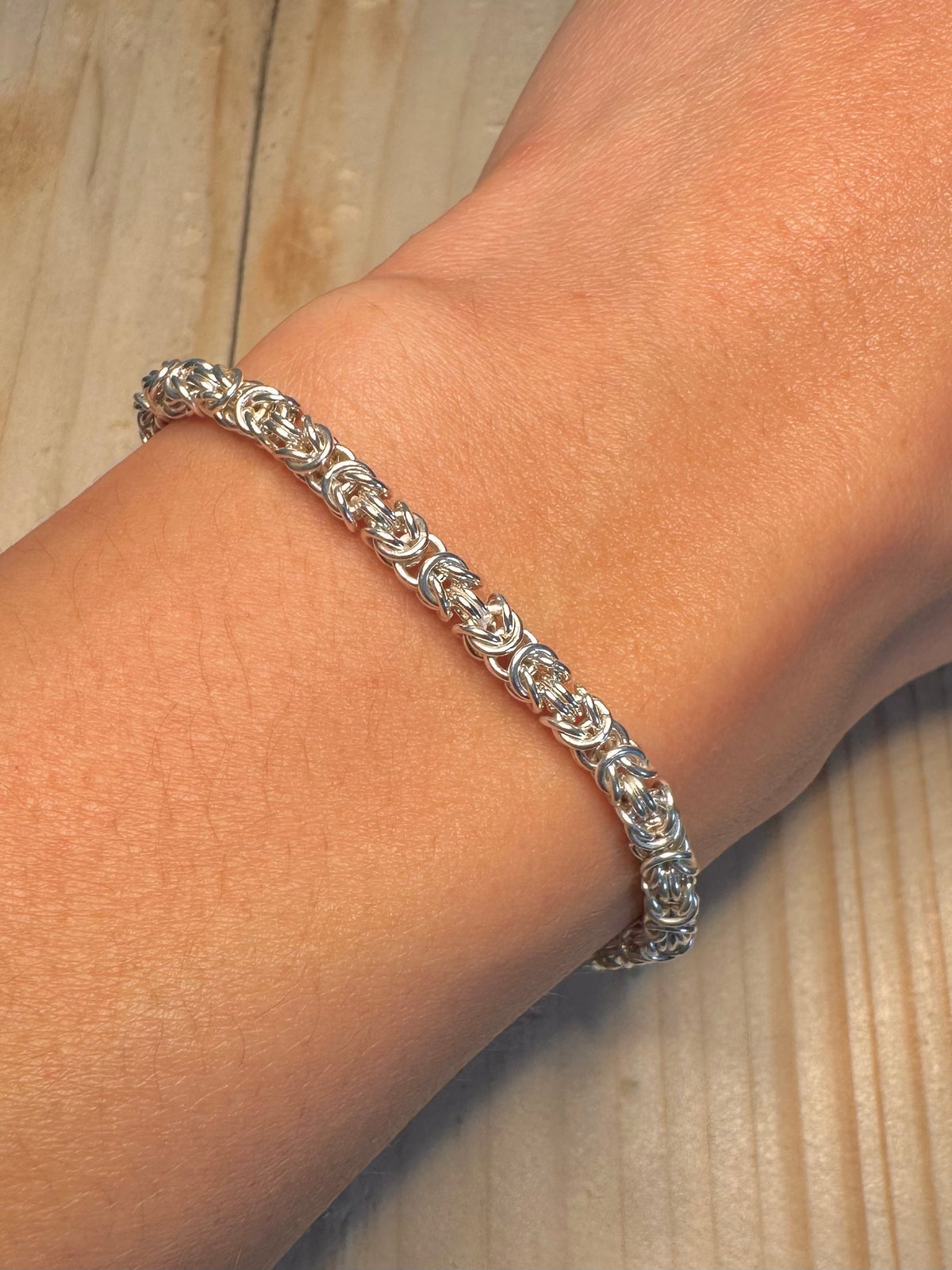 Woven Byzantine Lobster Clasp 925 Sterling Silver 7.5 inch Bracelet