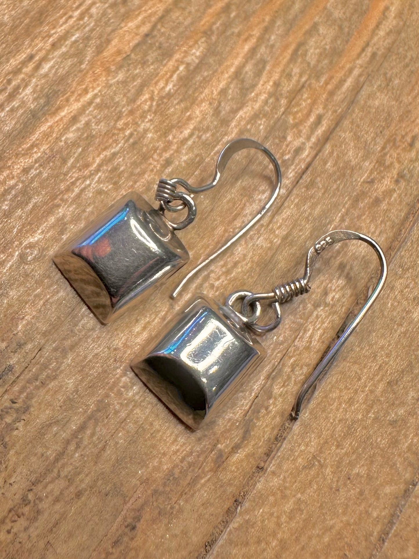Moderne quadratische Ohrhänger aus 925 Sterling Silber
