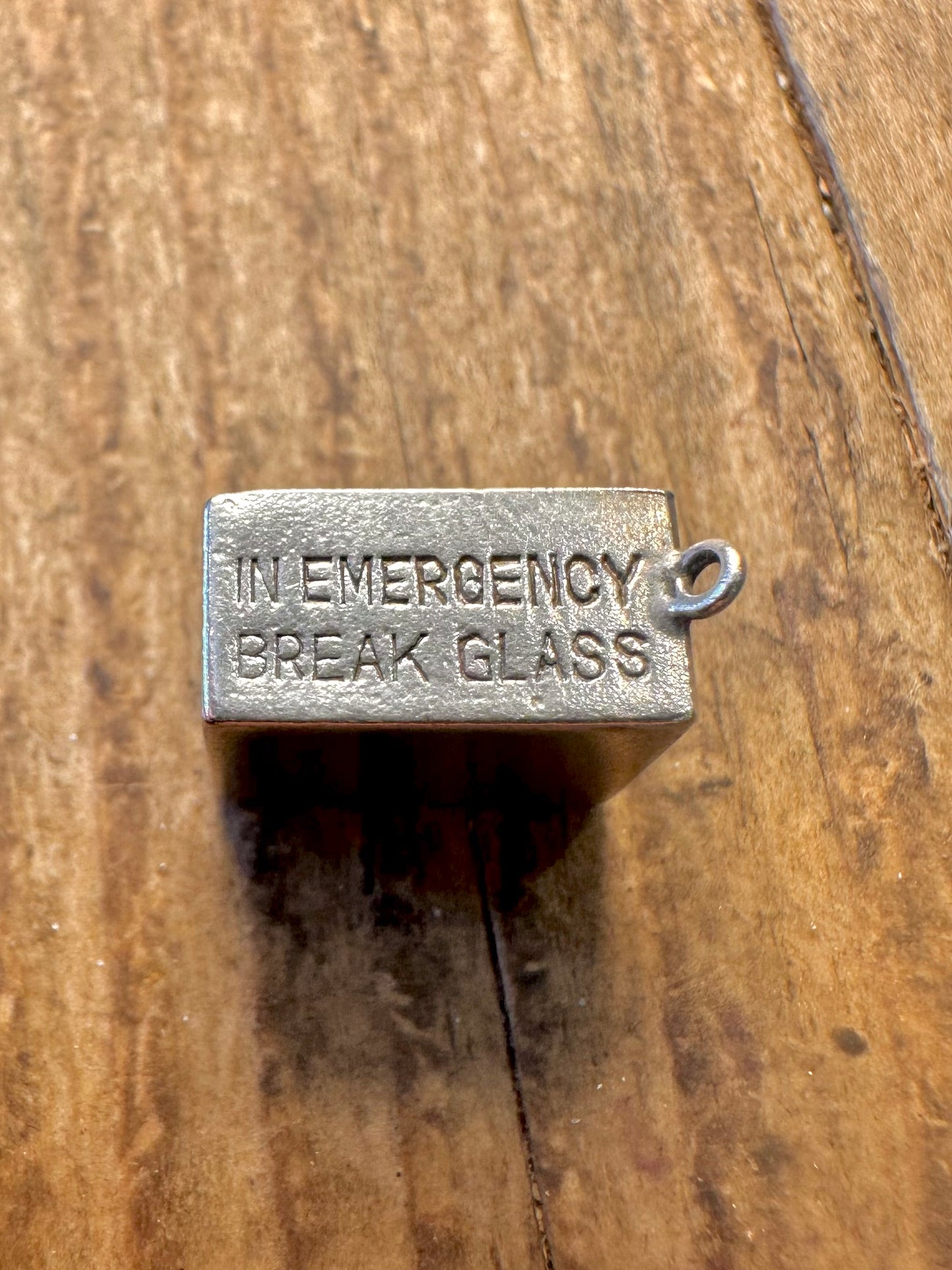 British Pound Note In Emergency Break Glass 925 Sterling Silver Charm Pendant
