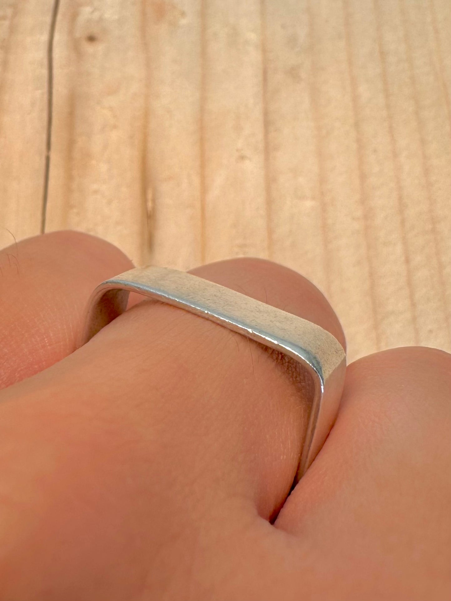 Square Band 925 Sterling Silver Size V1/2 Ring