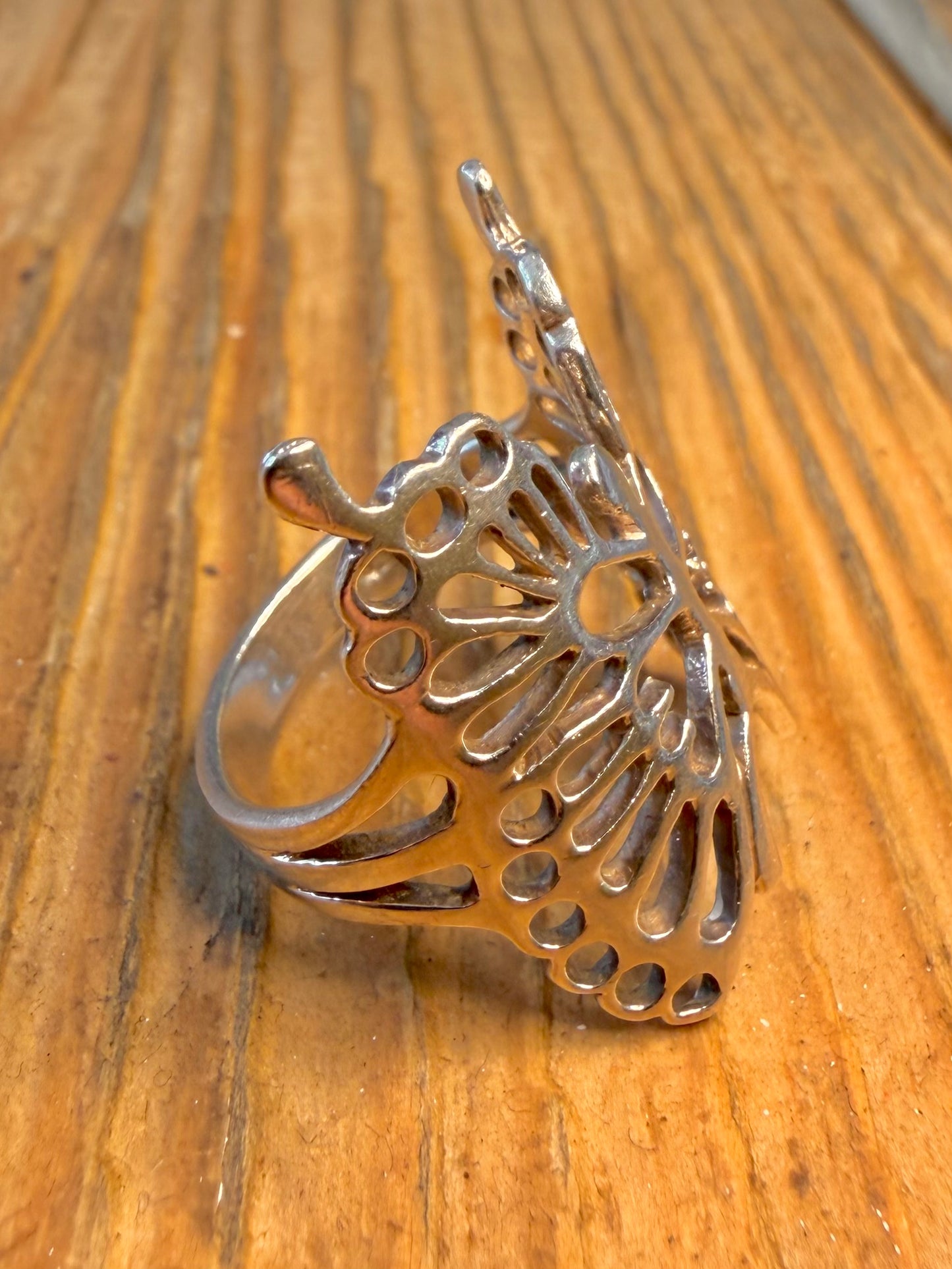 Openwork Butterfly 925 Sterling Silver O Ring
