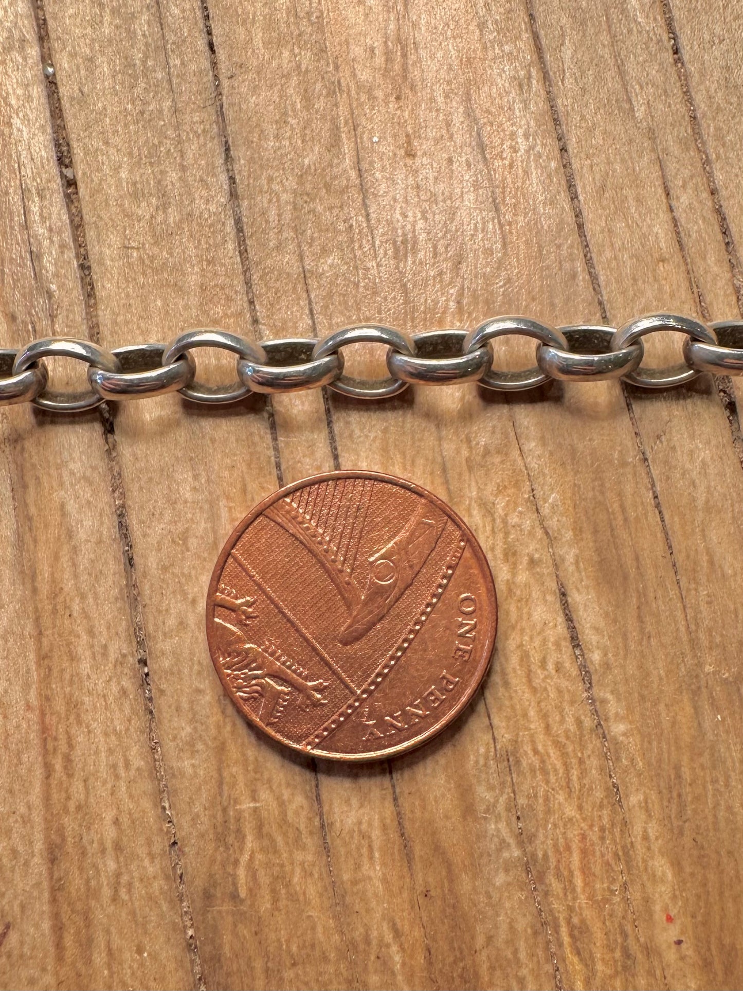 Vintage Belcher Chain 925 Sterling Silver Hallmarked 18.8 inch Necklace