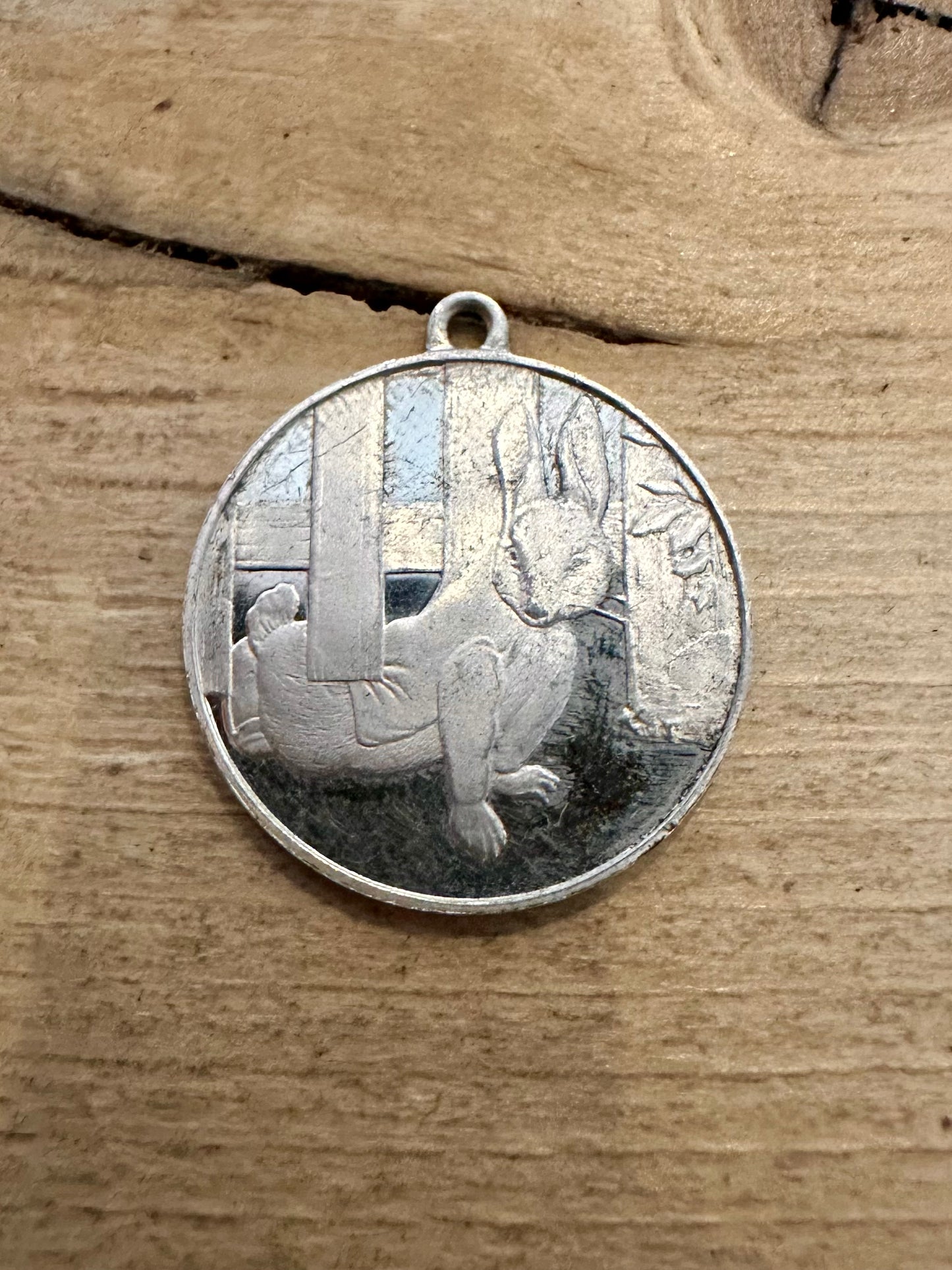 Vintage Peter Rabbit Silver Coin Collectable