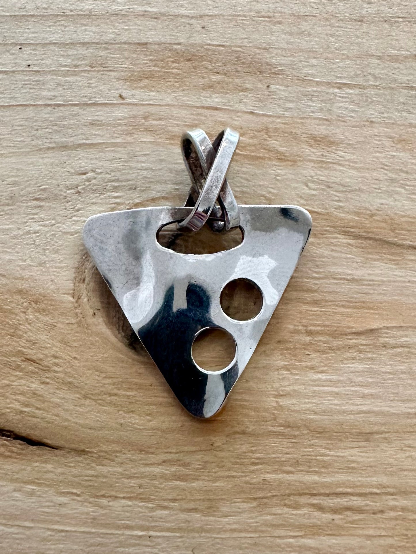 Abstract Triangle 925 Silver EF Maker Pendant