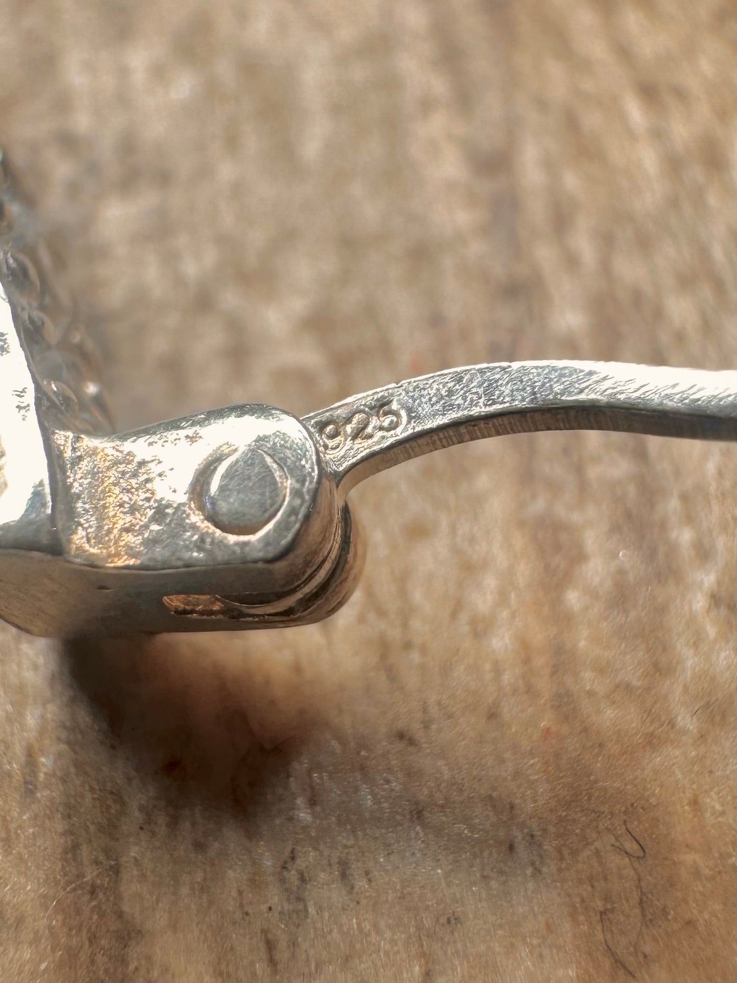 Modern Wavy CZ Stone 925 Sterling Silver Hoop Earrings