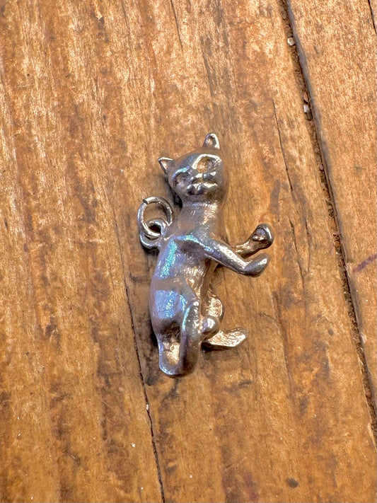 Cat 925 Sterling Silver Charm Pendant