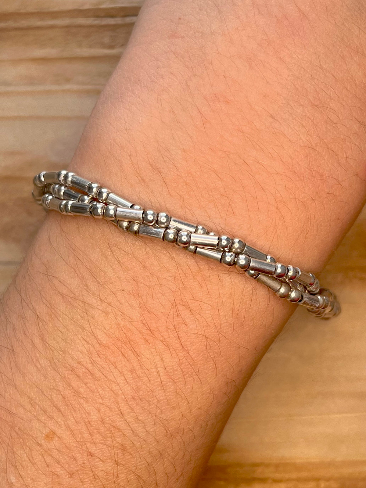 Twisted Multi Strand 925 Chester Sterling Silver 7.75 Inch Bracelet