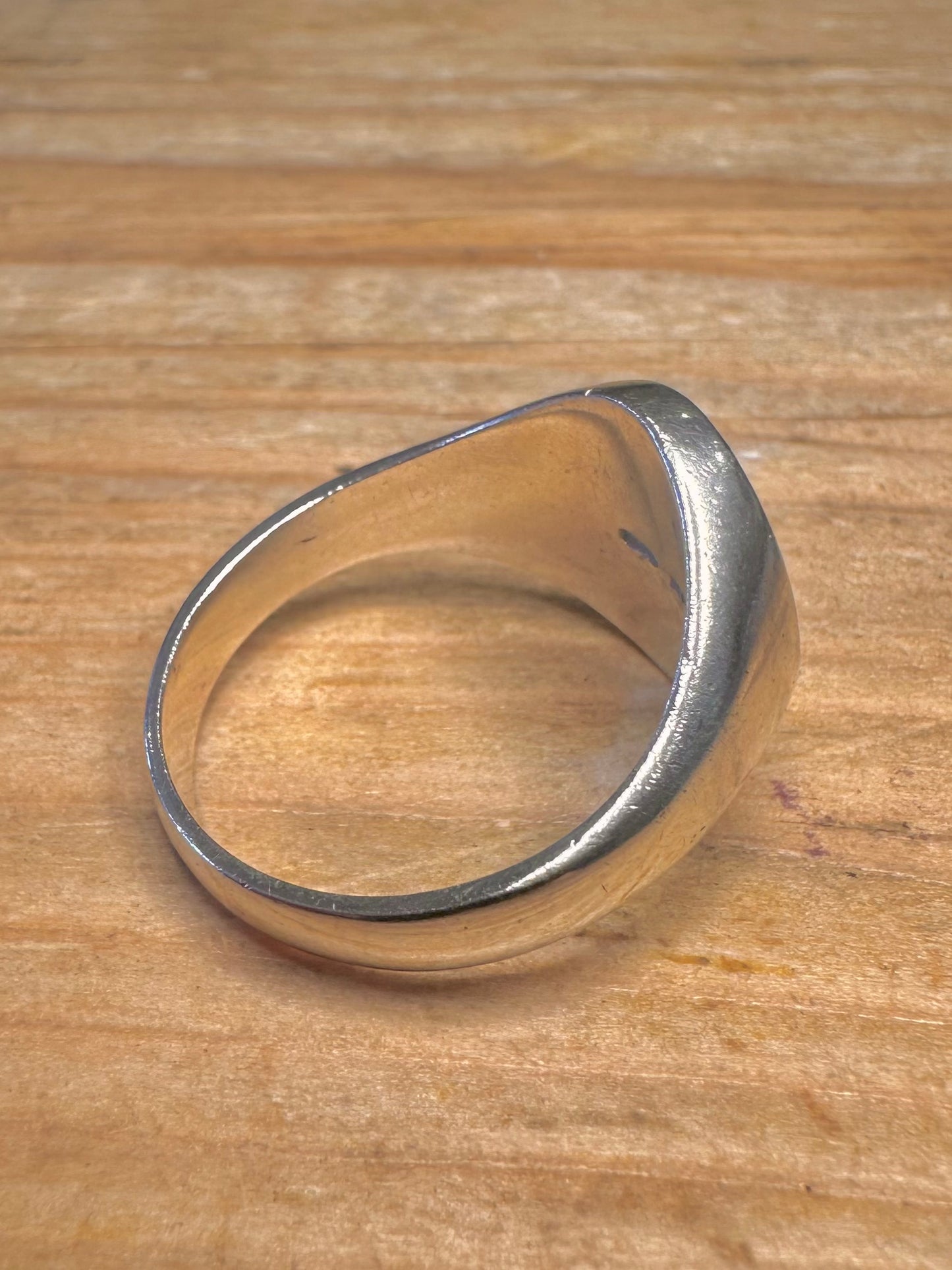 Vintage 1998 Engraved Signet 925 Sterling Silver Size X Ring