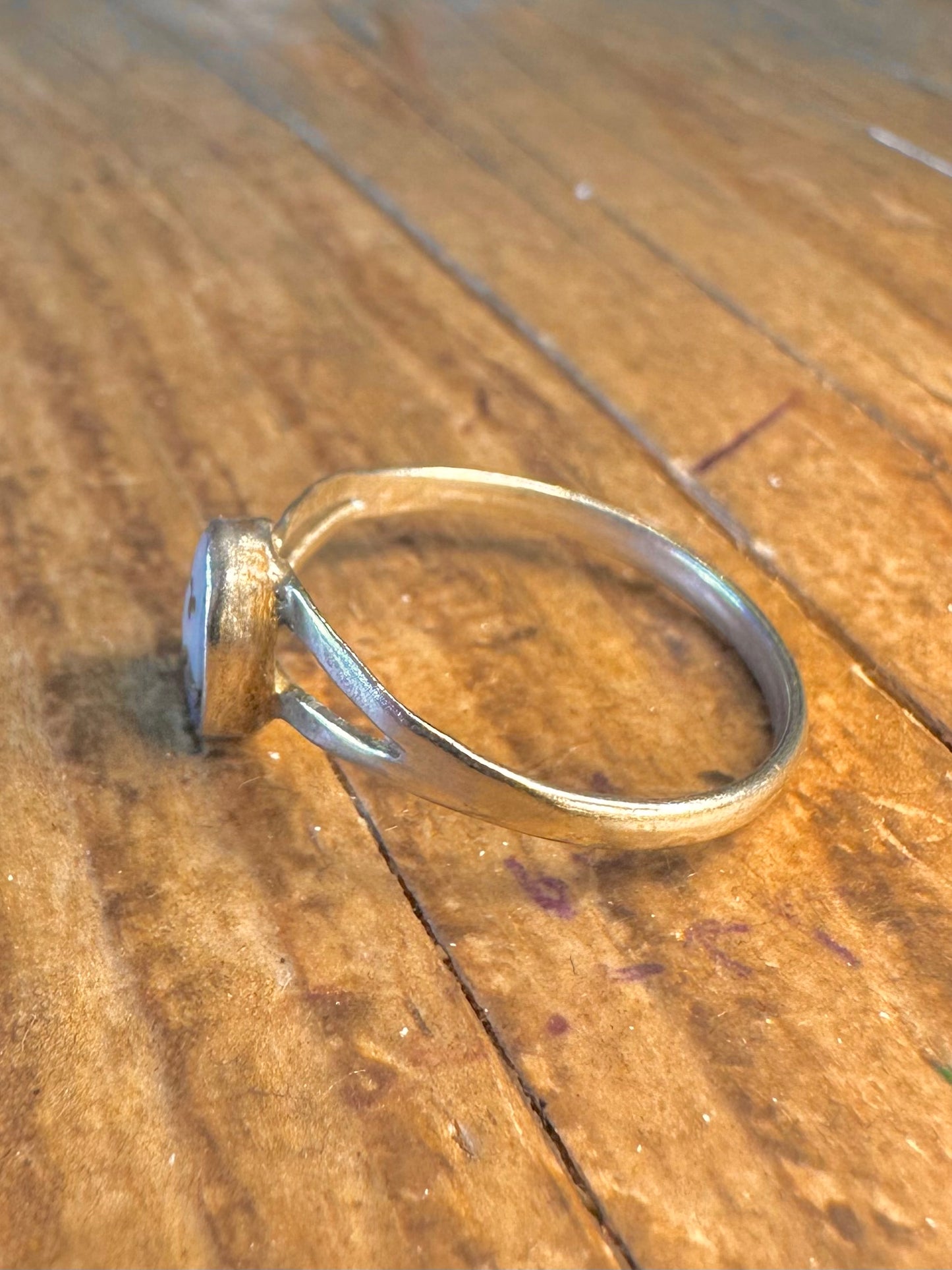 Abalone Shell Scenic Mexico Silver Size P Ring