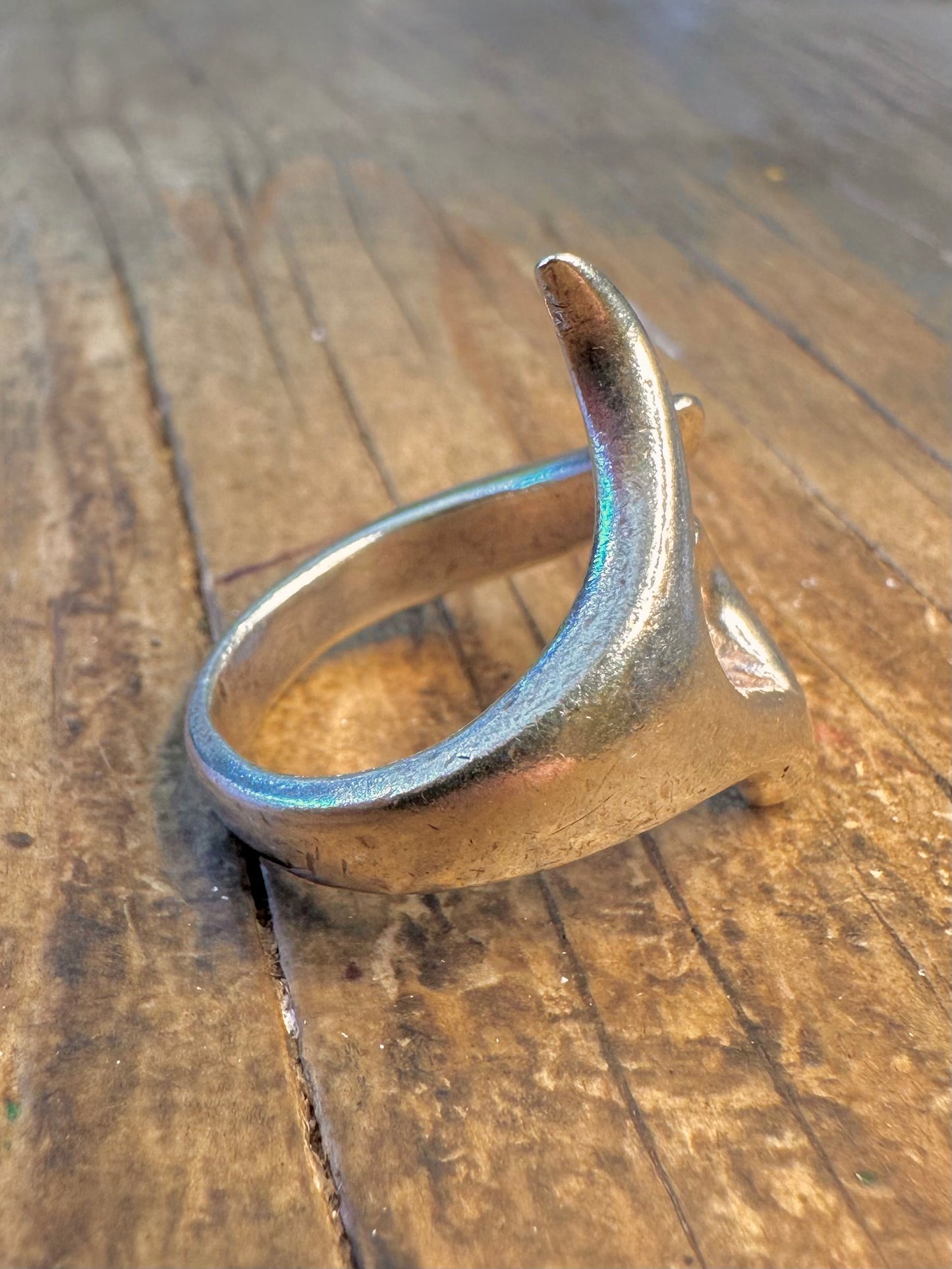 Abstract Swirl 925 Sterling Silver Size P1/2 Ring