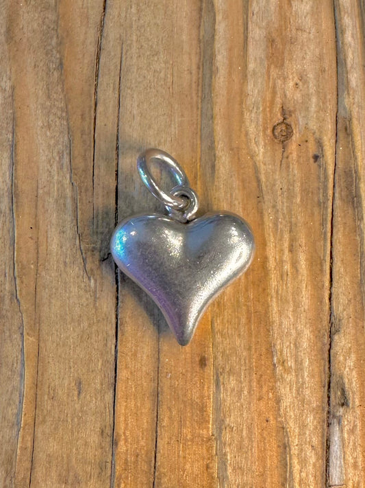 Puff Heart 925 Sterling Silver Pendant