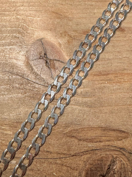 Vintage Curb Chain 925 Silver 19.8 inch Necklace