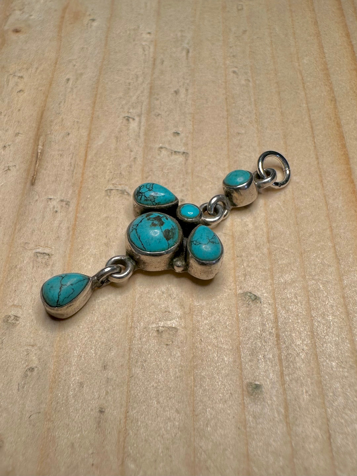 Turquoise Dangle 925 Sterling Silver Pendant