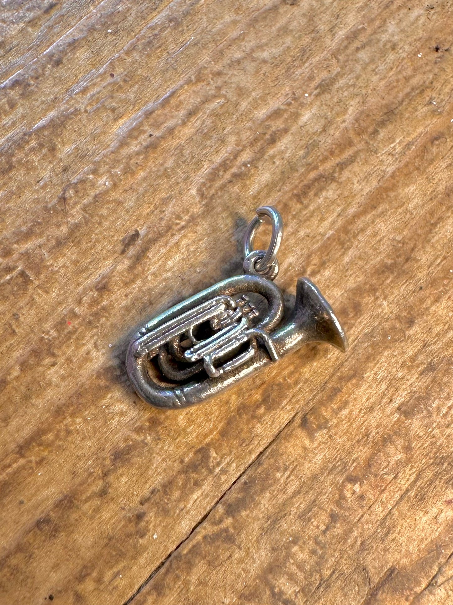 Musical Tuba Instrument 925 Sterling Silver Charm Pendant