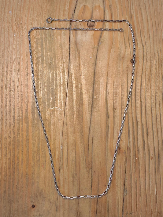 Cable Link 925 Sterling Silver 24 inch Necklace