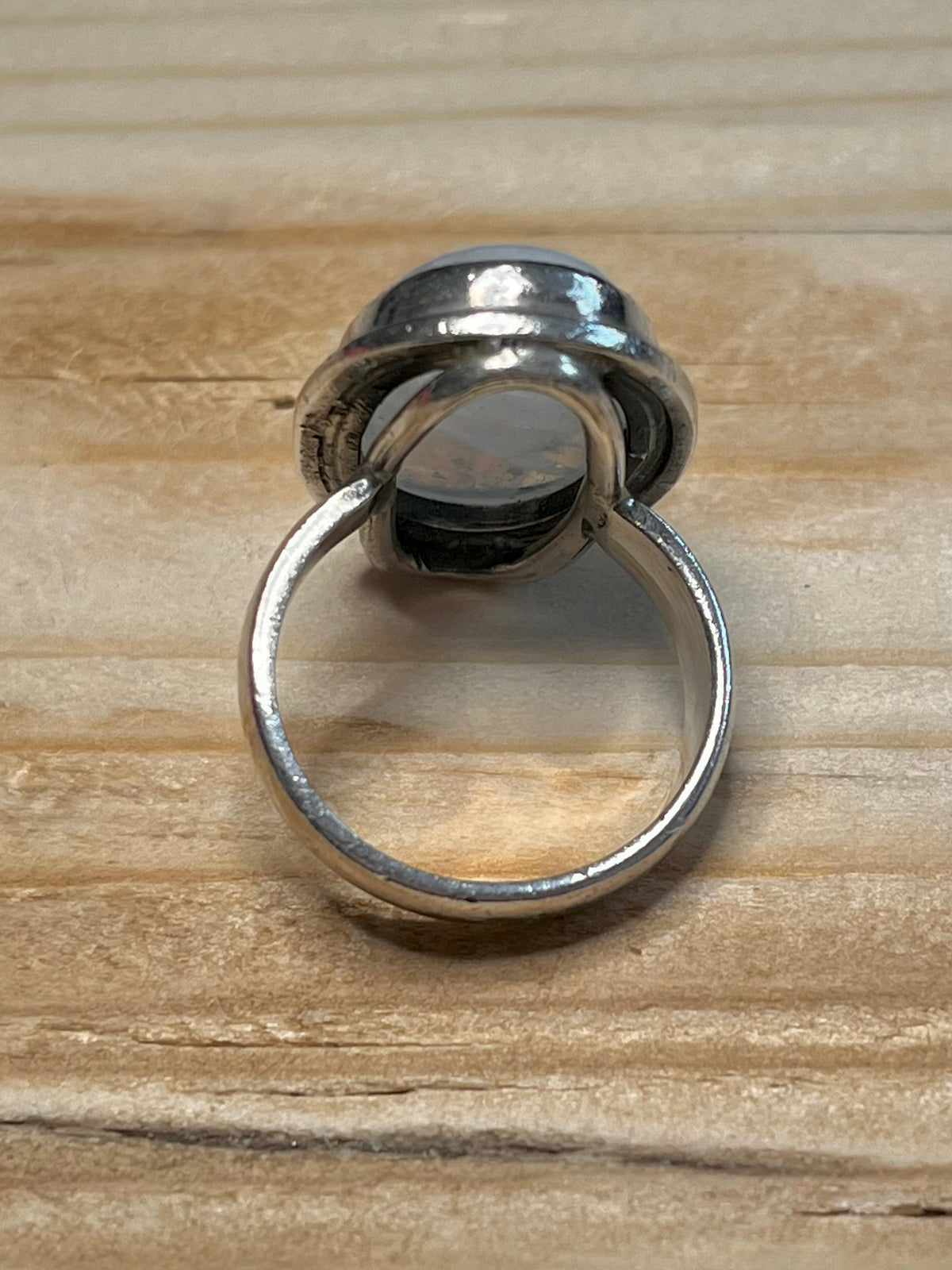 Oval Moonstone 925 Sterling Silver Size R Ring