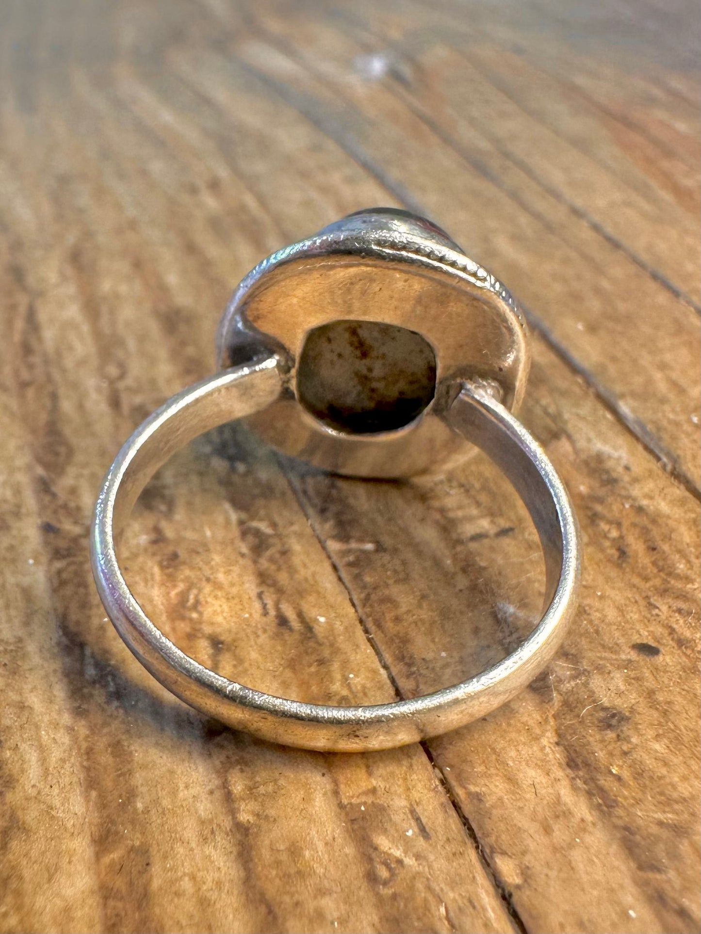 Labradorite Oval 925 Sterling Silver Size O1/2 Ring