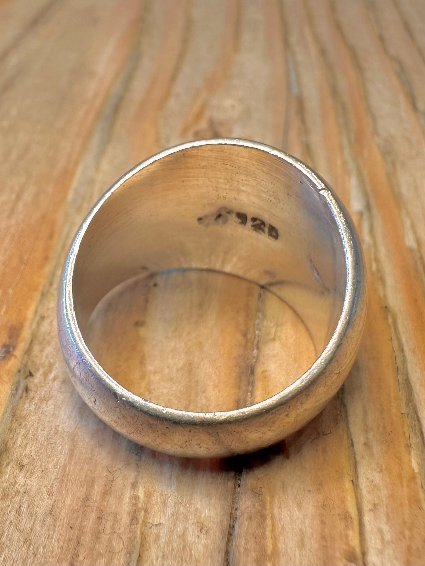 Vintage Chunky Dome 925 Sterling Silver Size P Ring