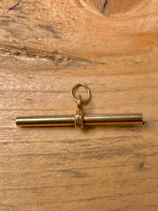 Vintage 1993 9ct Gold T Bar Pendant