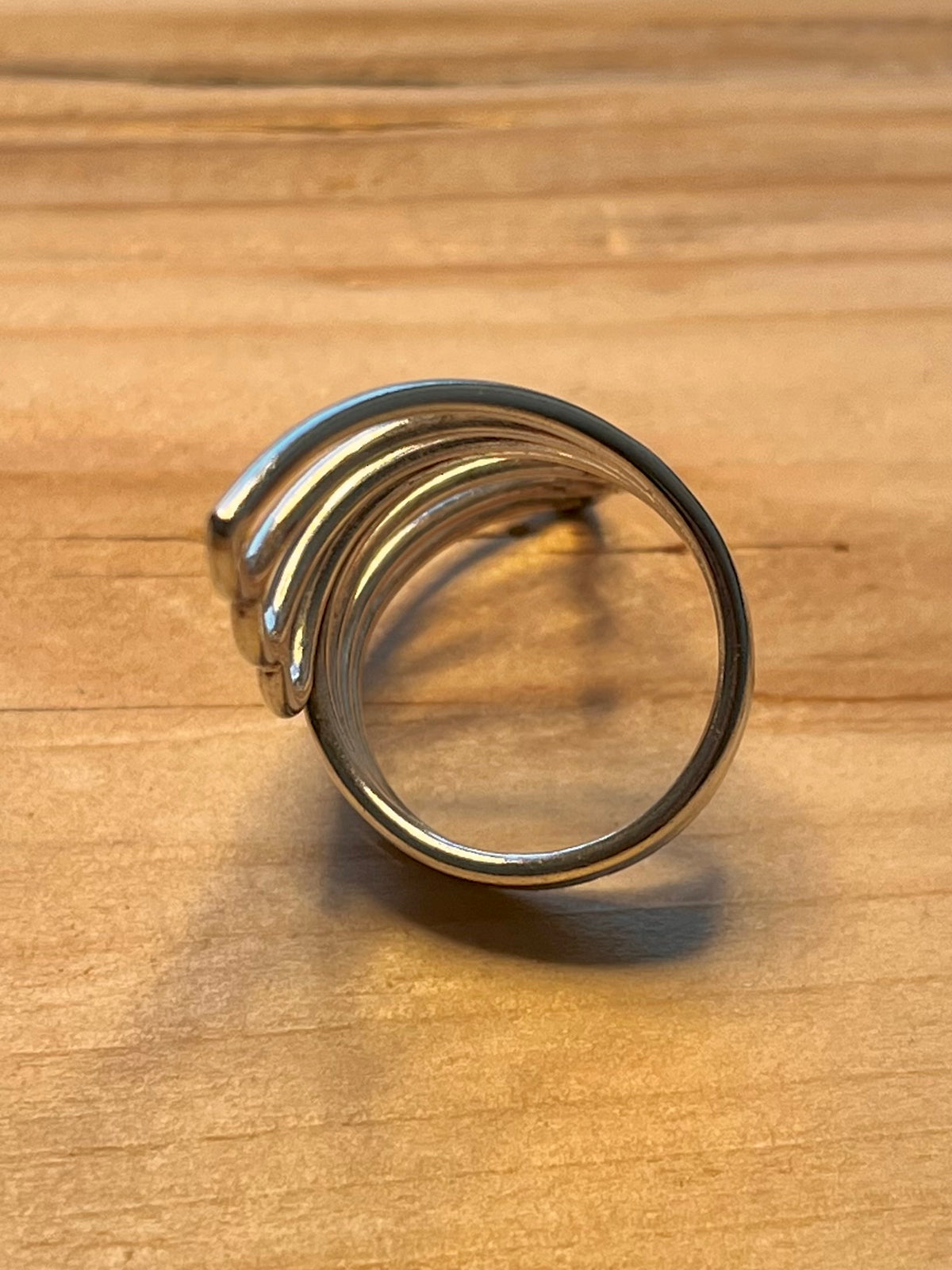 Butterfly Wing Style Long 925 Sterling Silver Size R Ring