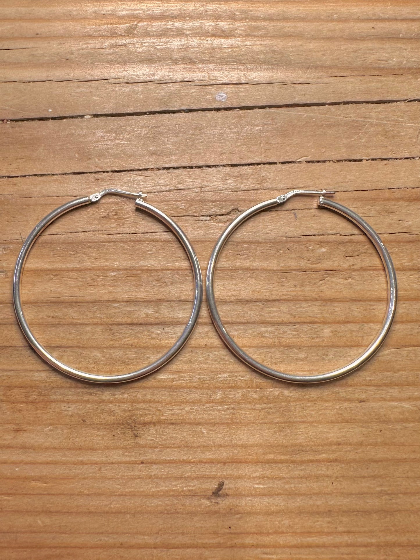 Modern Hoops 925 Sterling Silver Earrings