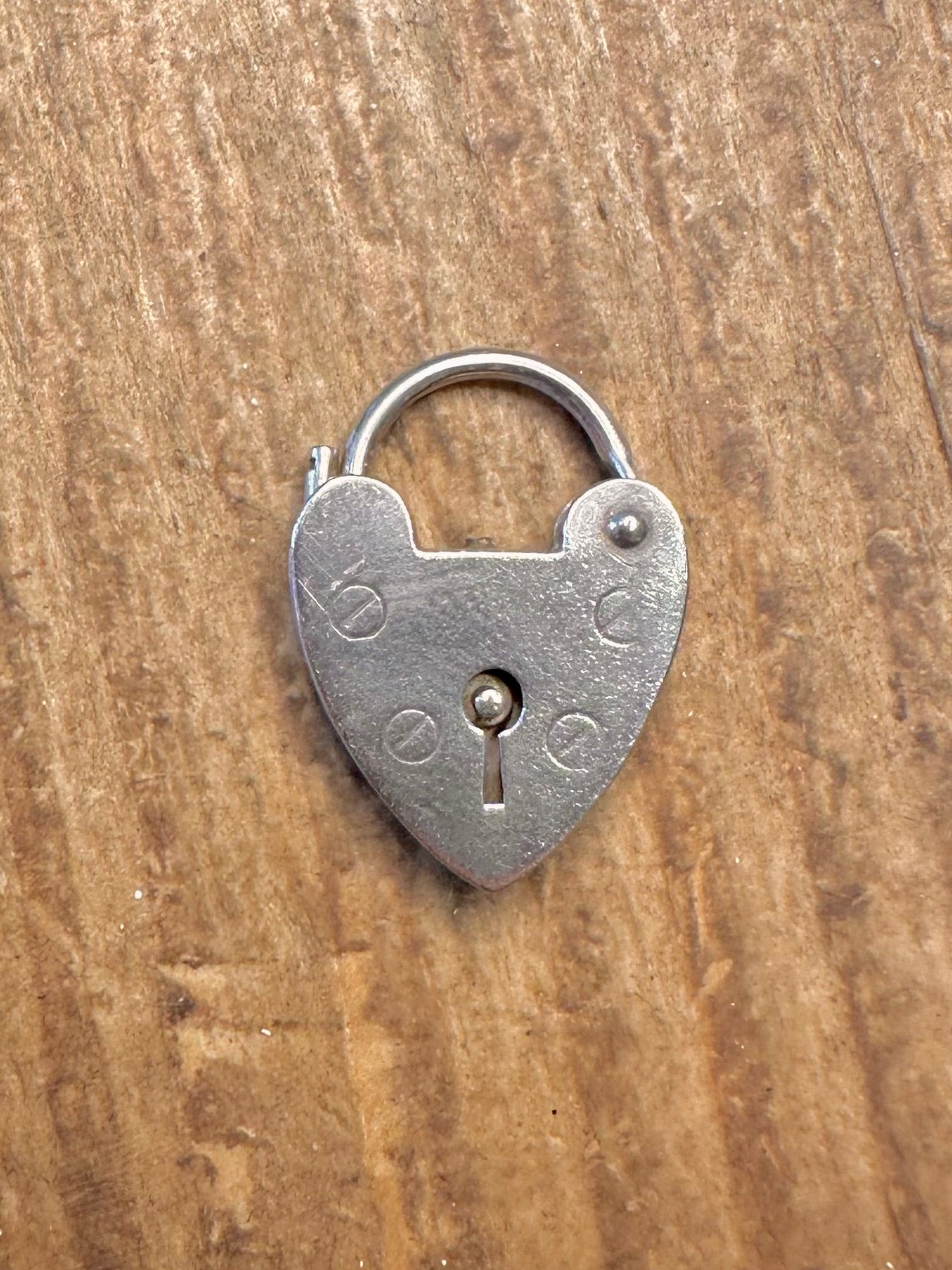 Heart Padlock 1968 925 Sterling Silver Pendant