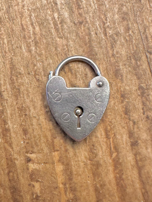 Heart Padlock 1968 925 Sterling Silver Pendant