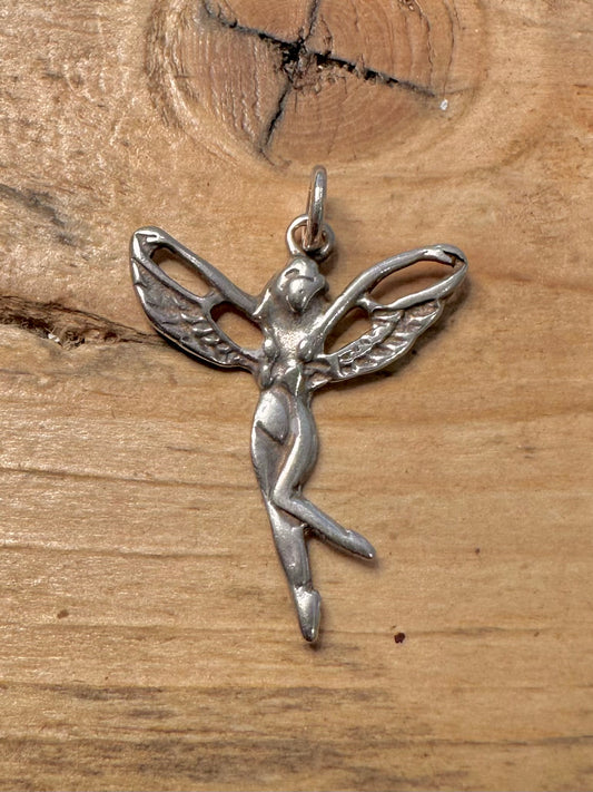 Vintage Fairy 925 Silver Pendant