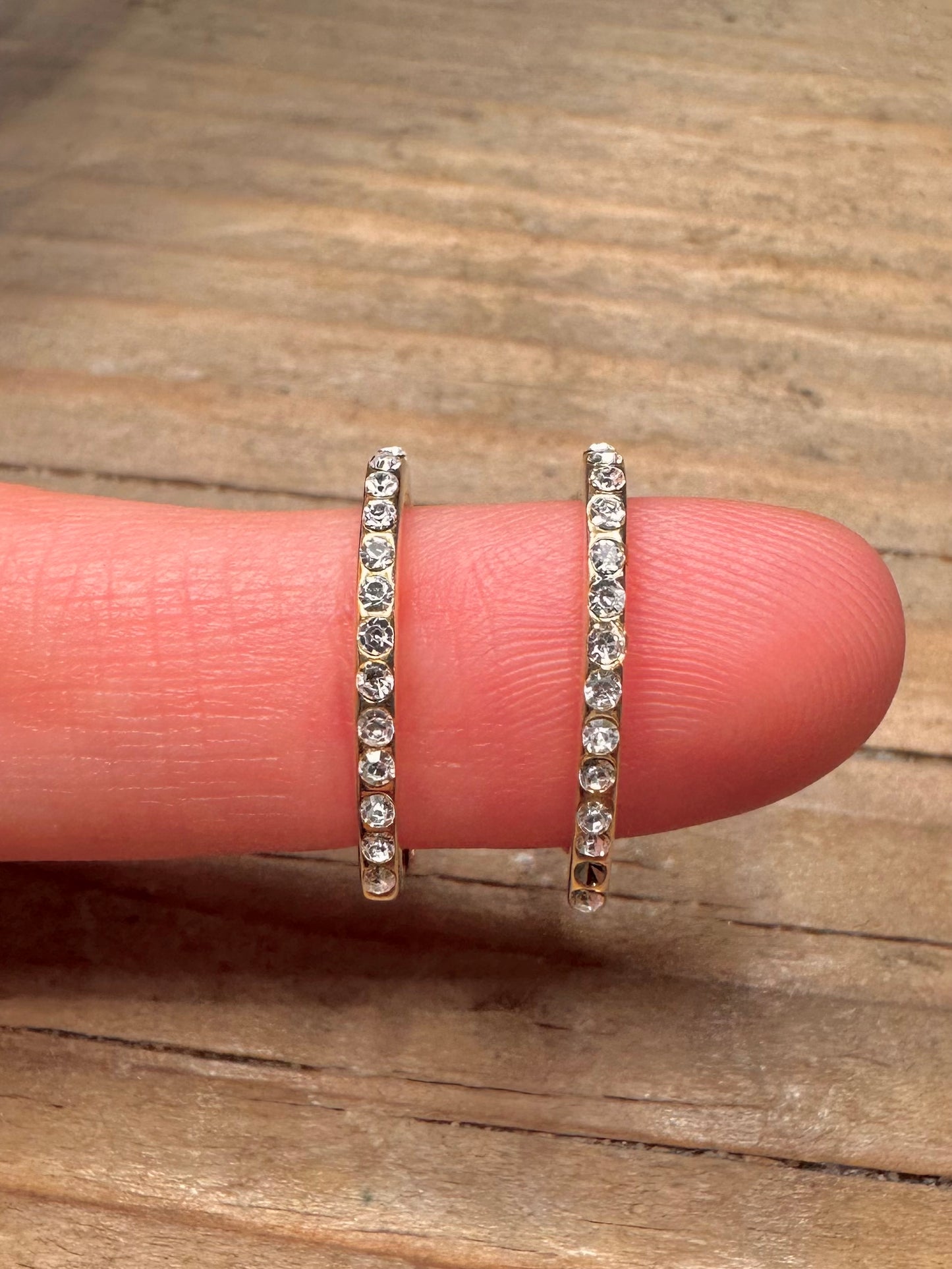 Modern Heart CZ Gold on 925 Sterling Silver Earrings