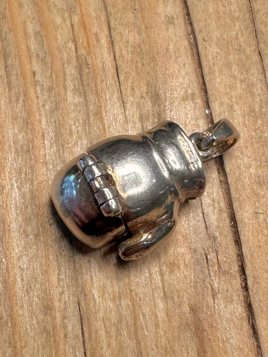 Vintage Boxing Glovers Articulated 925 Sterling Silver Charm Pendant