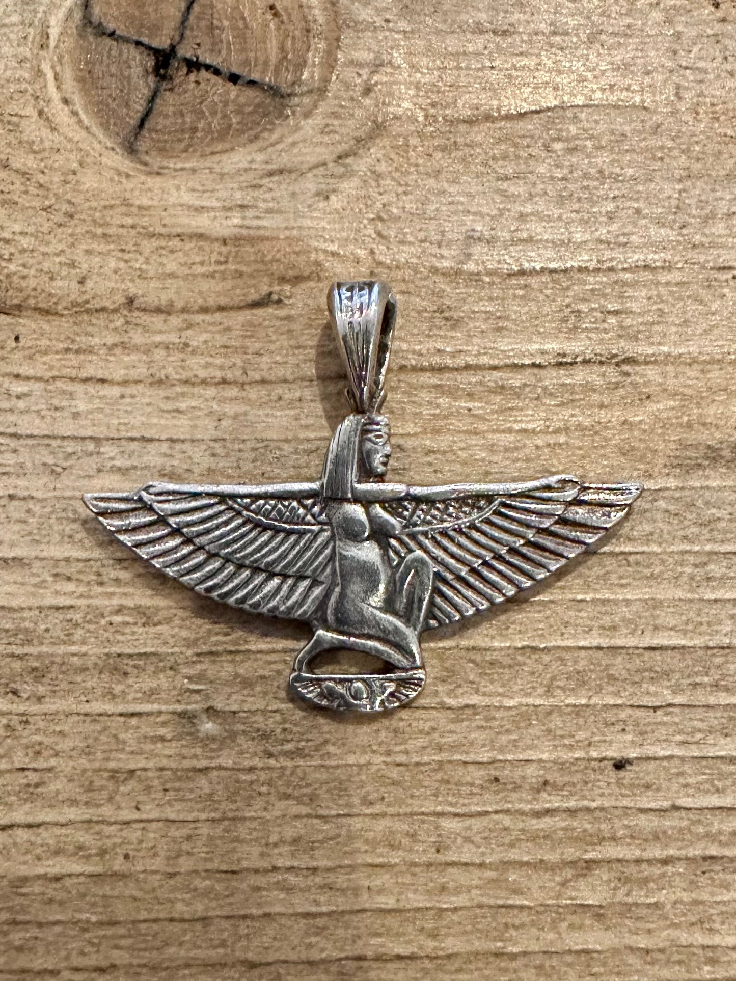 Vintage Egyptian Goddess of Love 925 Silver Pendant