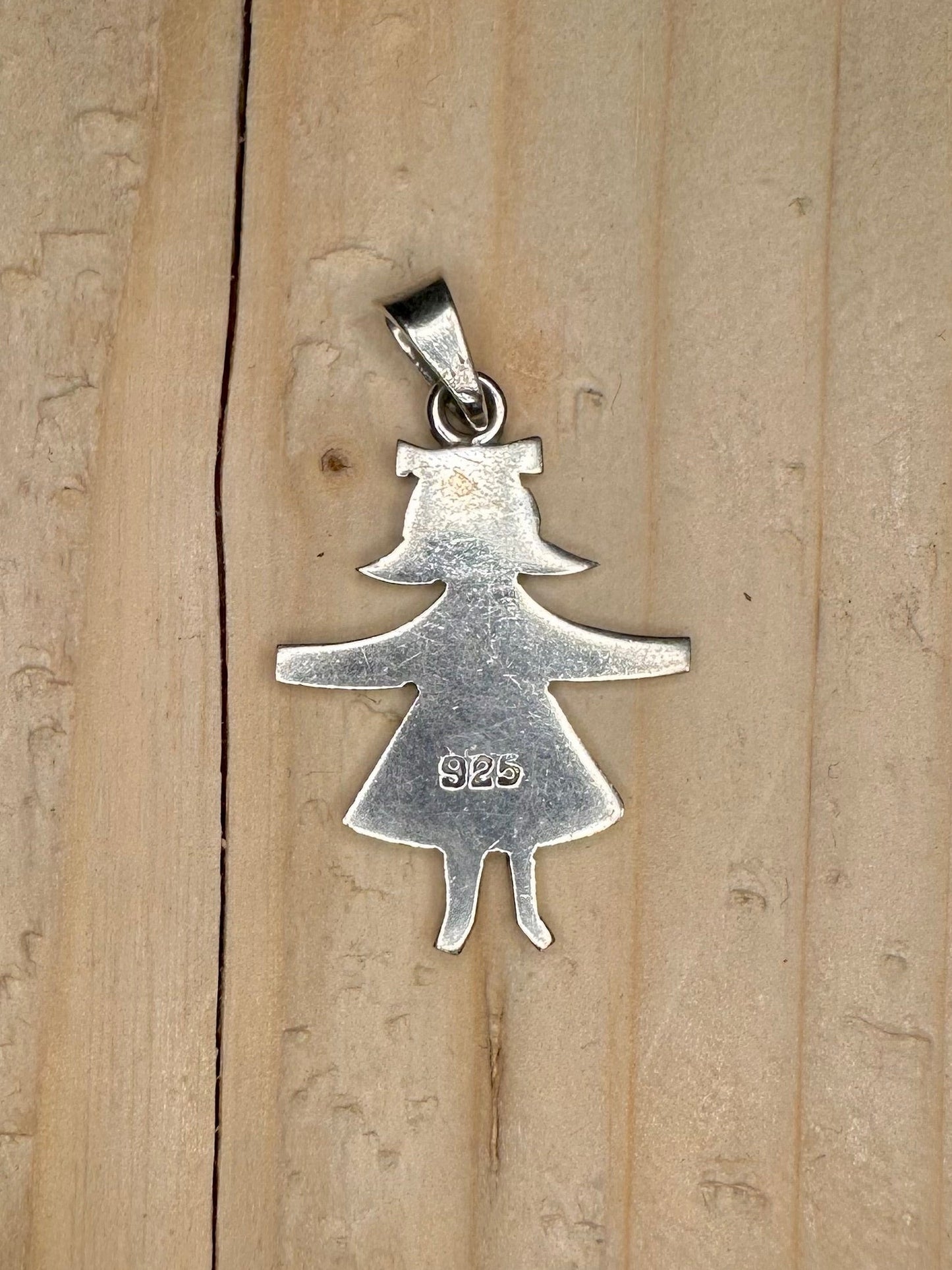 Girl Charm 925 Sterling Silver Pendant