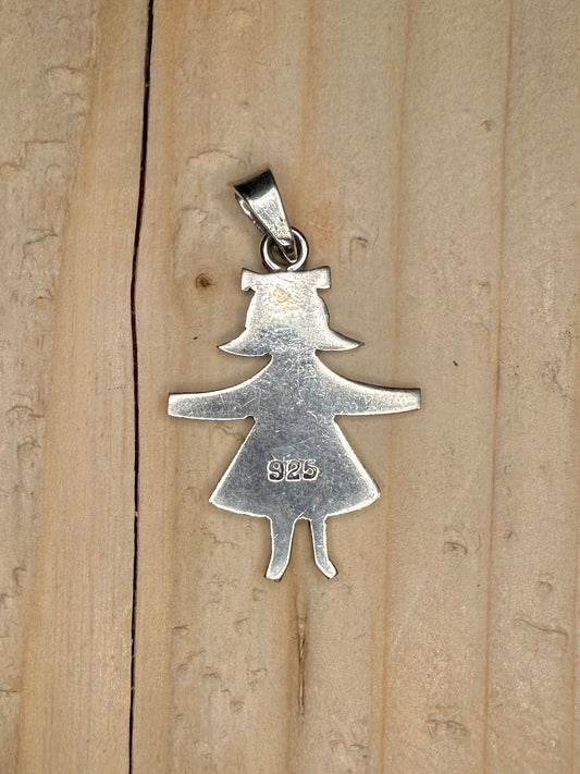 Girl Charm 925 Sterling Silver Pendant