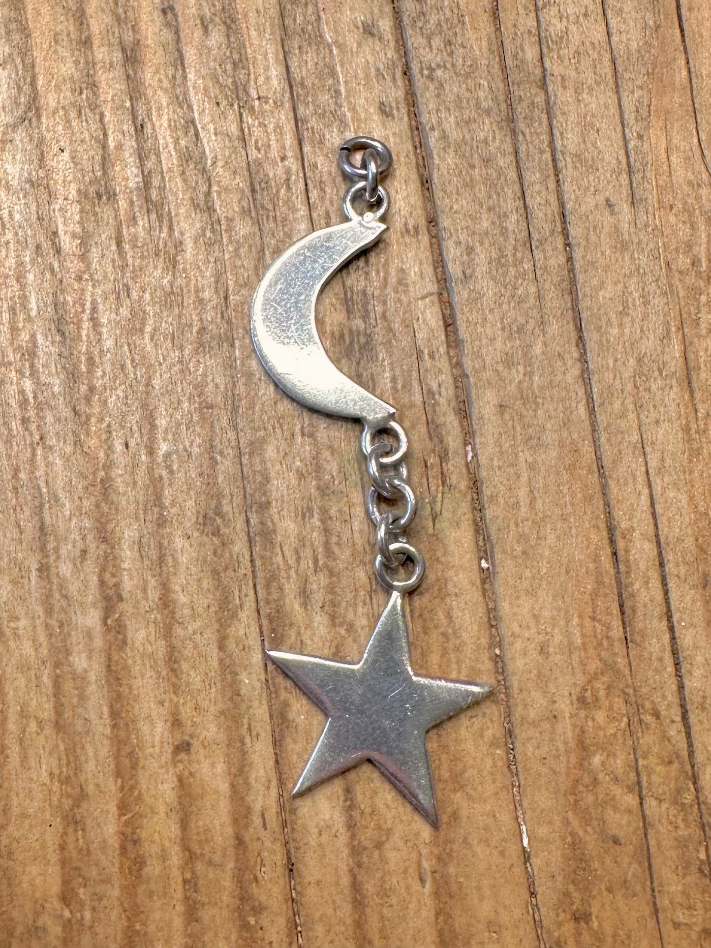 Stern- und Mond-Anhänger aus 925er Sterlingsilber