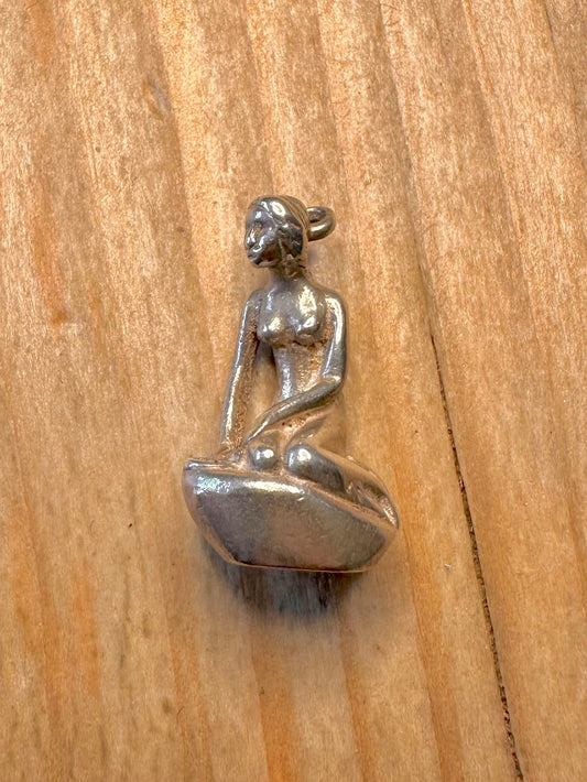 Vintage Mermaid Maker BH Denmark 925 Sterling Silver Pendant