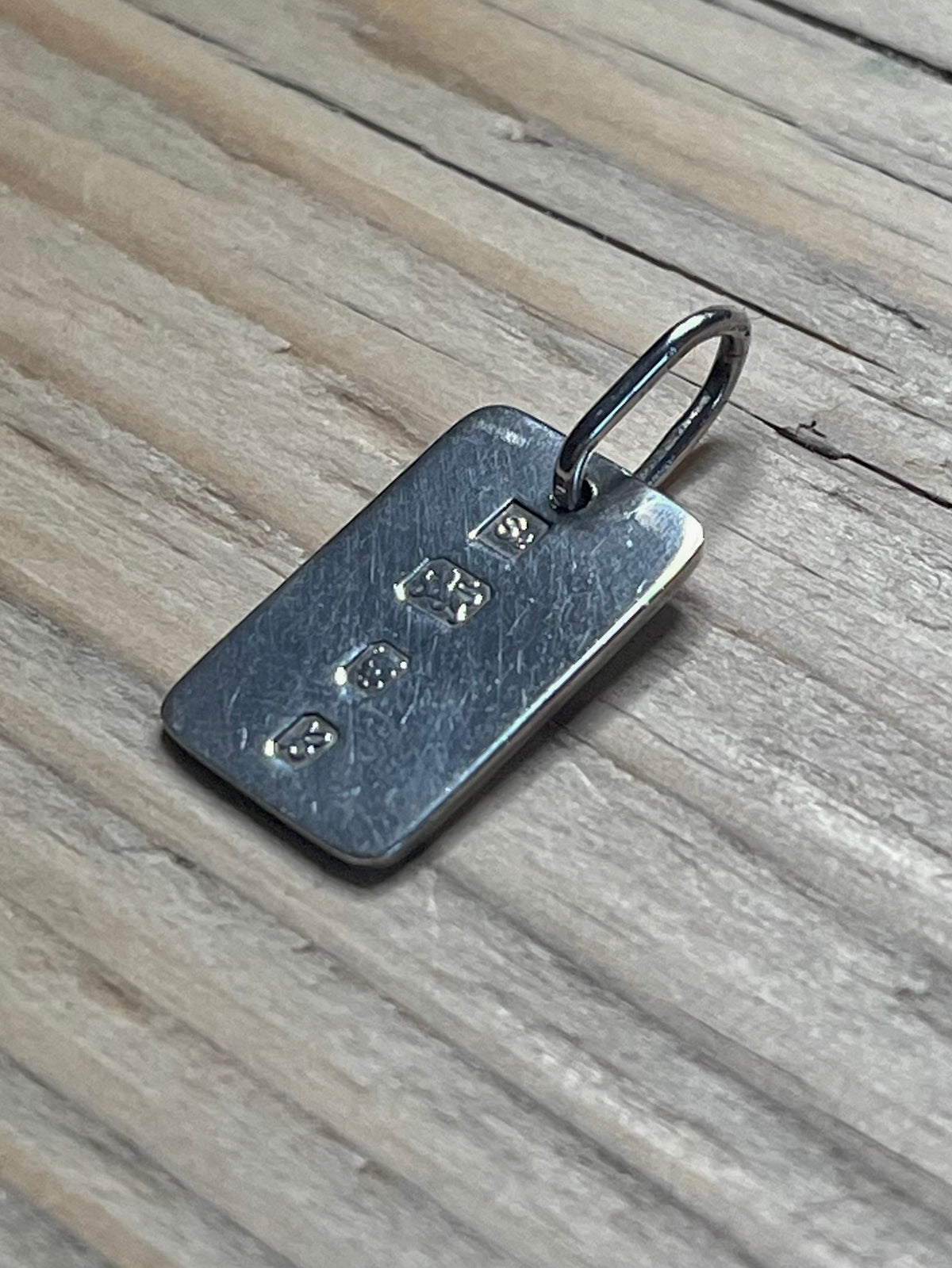Small Ingot London 1937 Maker Se 925 Sterling Silver Pendant
