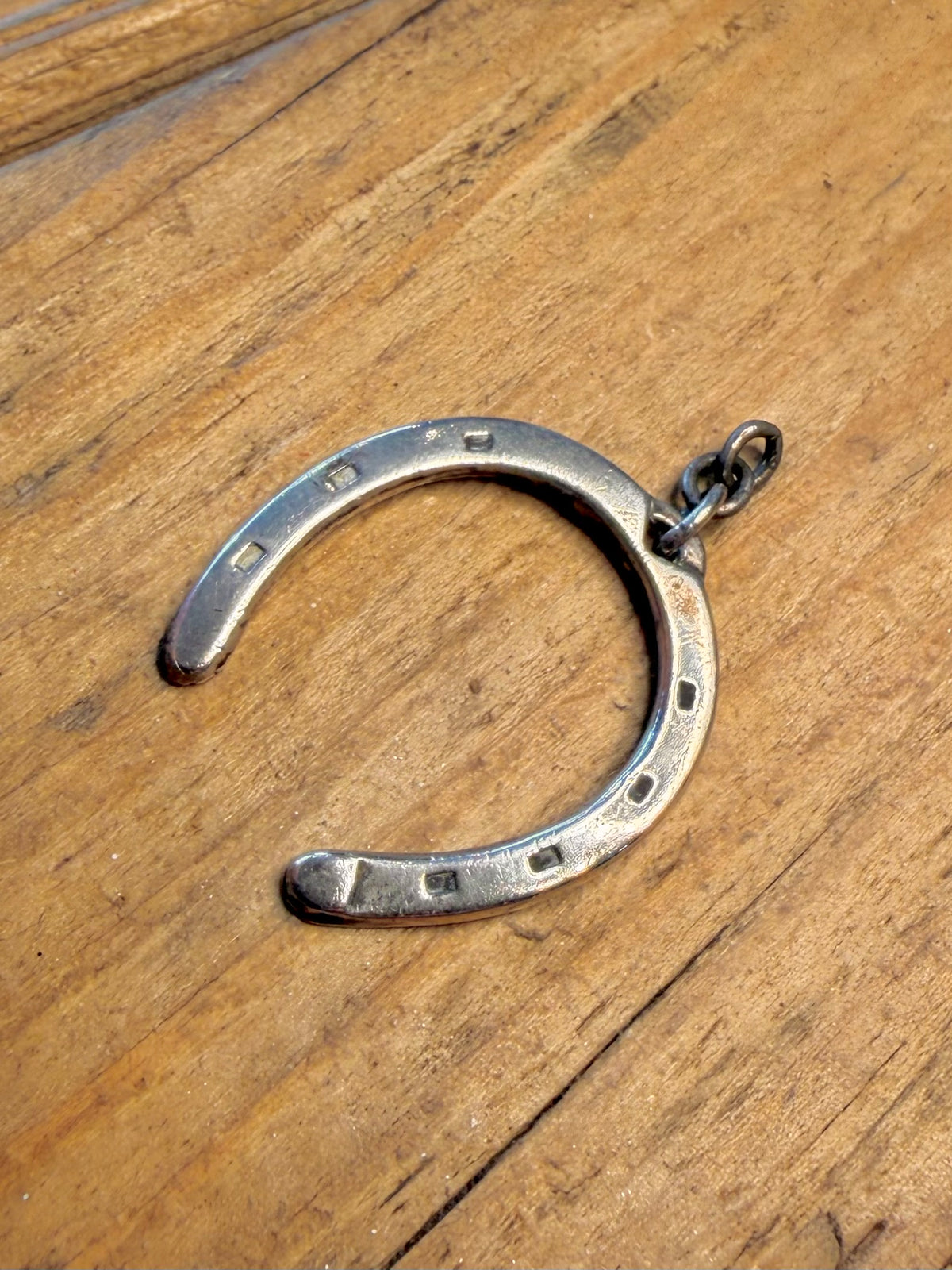 Horse Shoe with PAT NO. 925 Sterling Silver Pendant