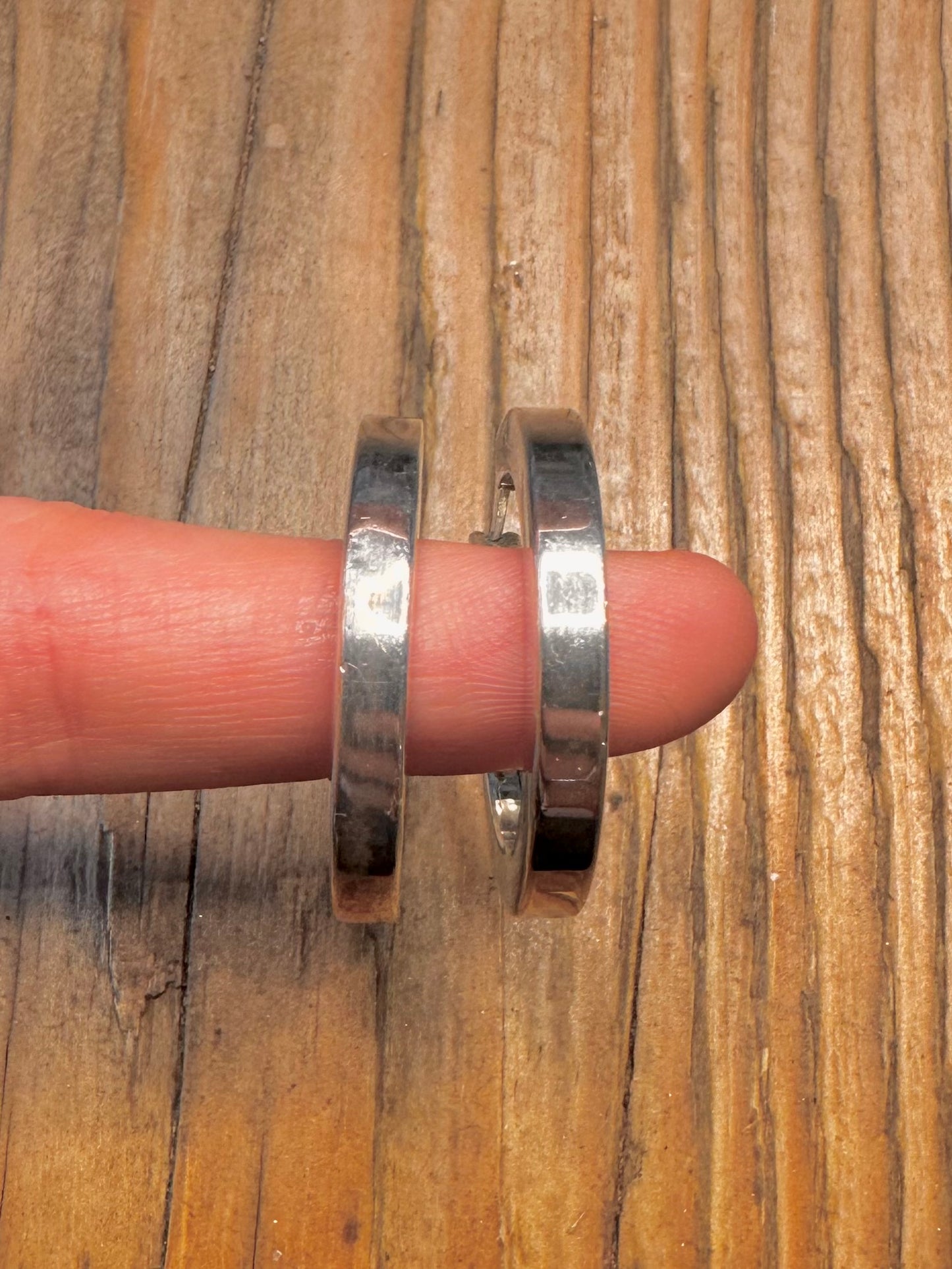 Chunky Square Tube Hoops 925 Sterling Silver Earrings