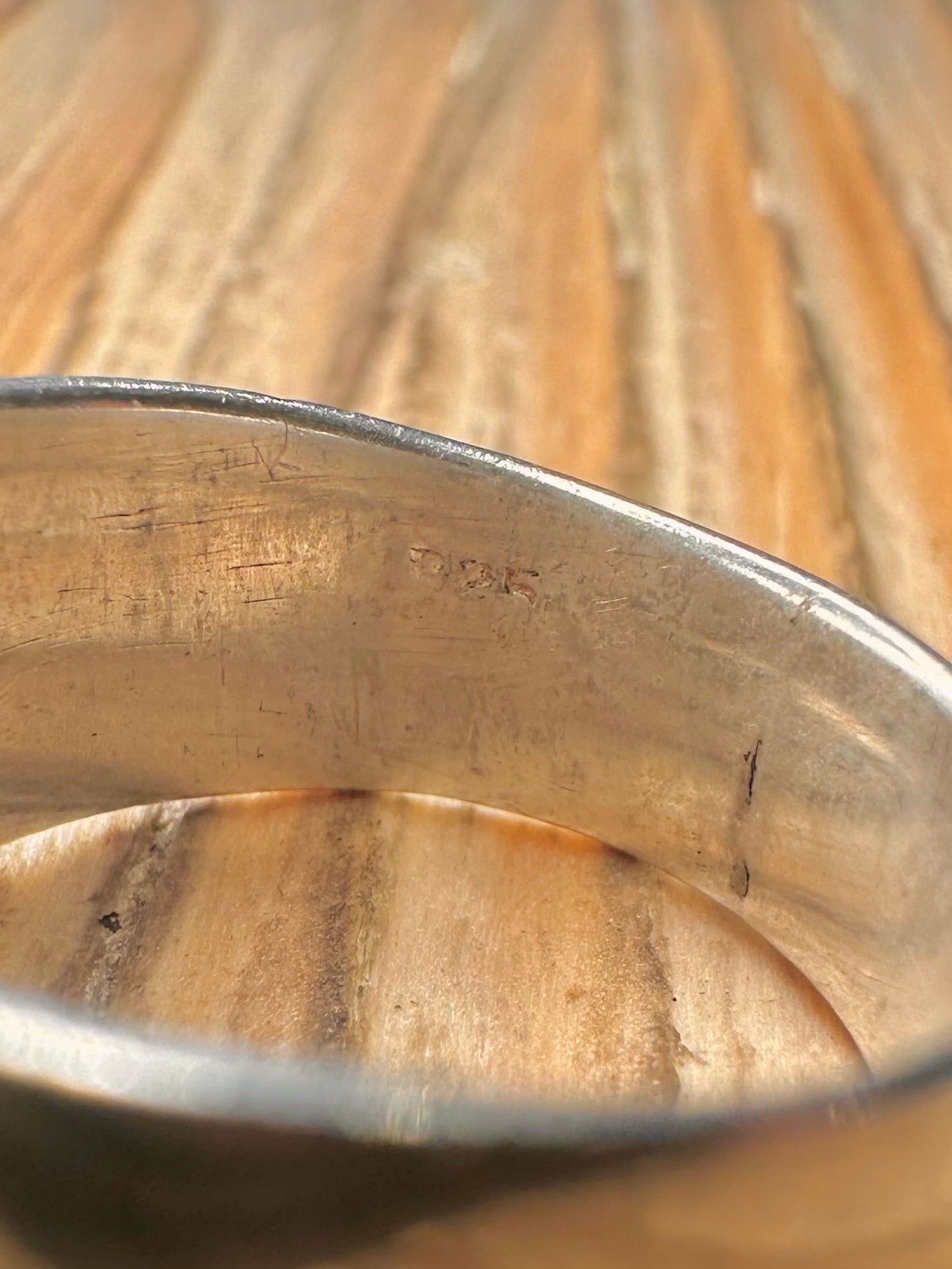 Abstract Swirl 925 Sterling Silver Size L1/2 Ring