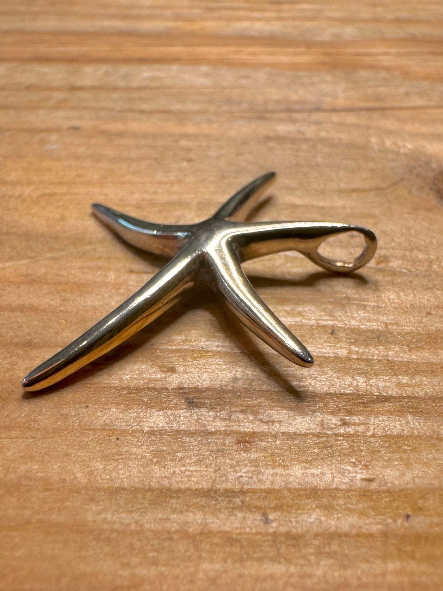 Vintage Star Gold on 925 Sterling Silver Pendant