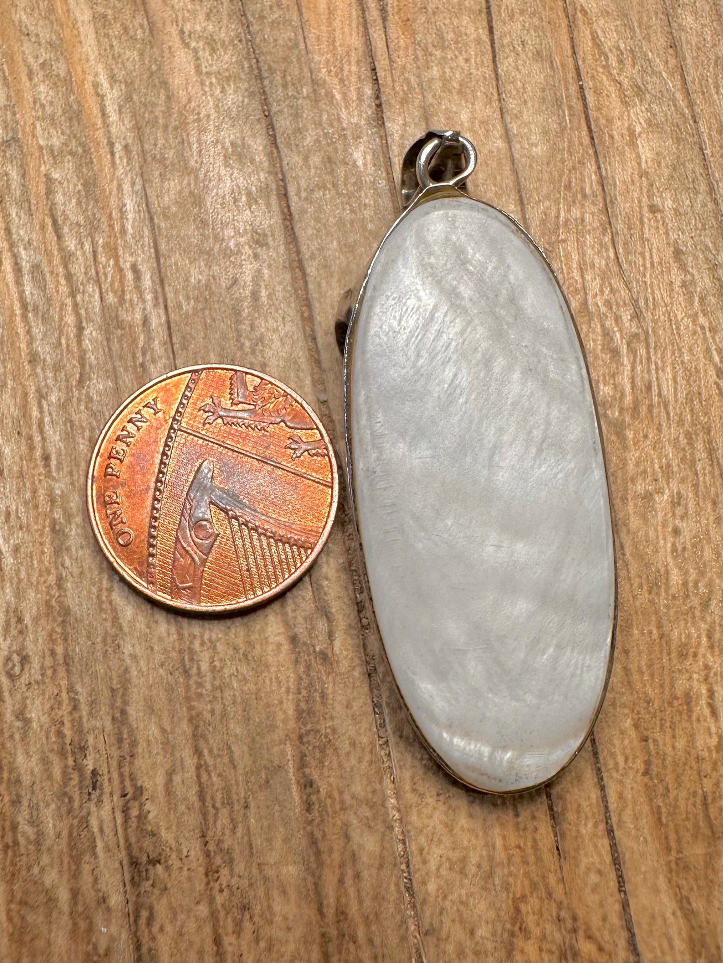 Vintage Native American Mother of Pearl Coral and Turquoise Floral 925 Sterling Silver Pendant