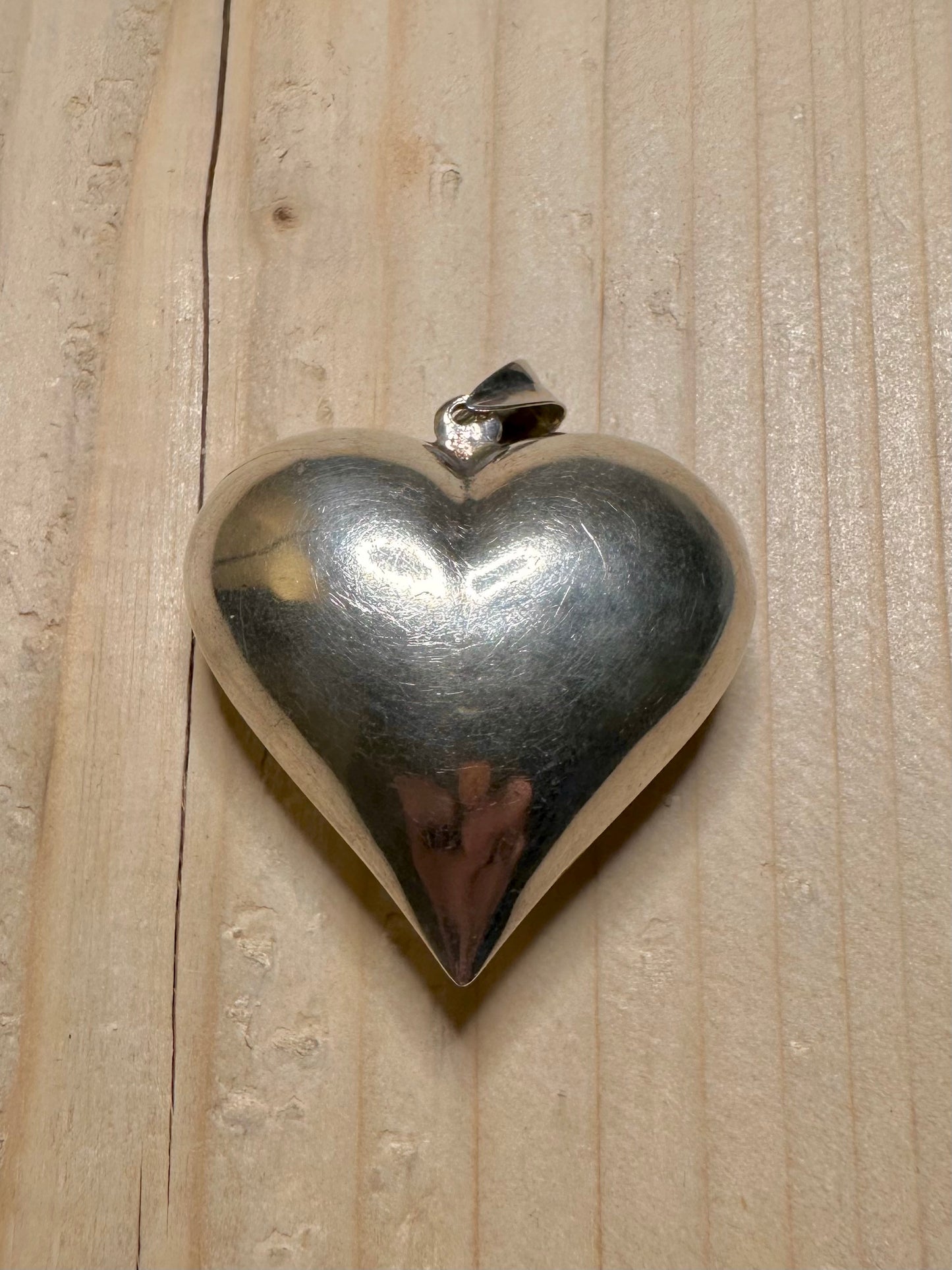 Chunky Heart 925 Sterling Silver Pendant