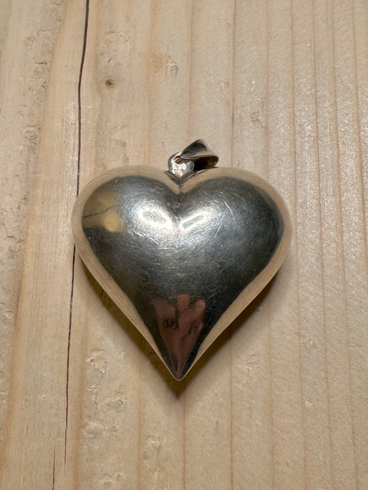 Chunky Heart 925 Sterling Silver Pendant