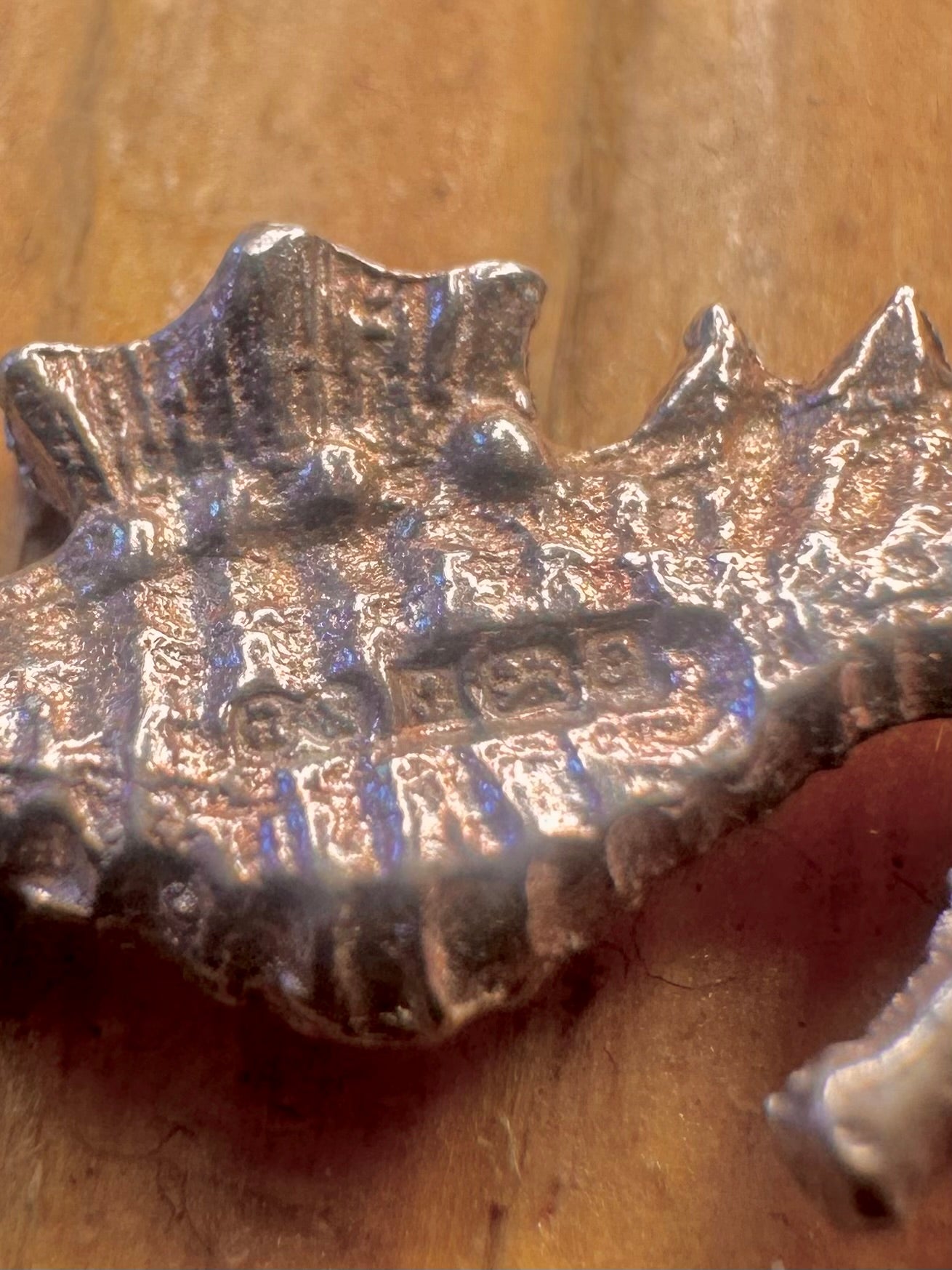 Seahorse 1980 Textured 925 Sterling Silver Charm Pendant