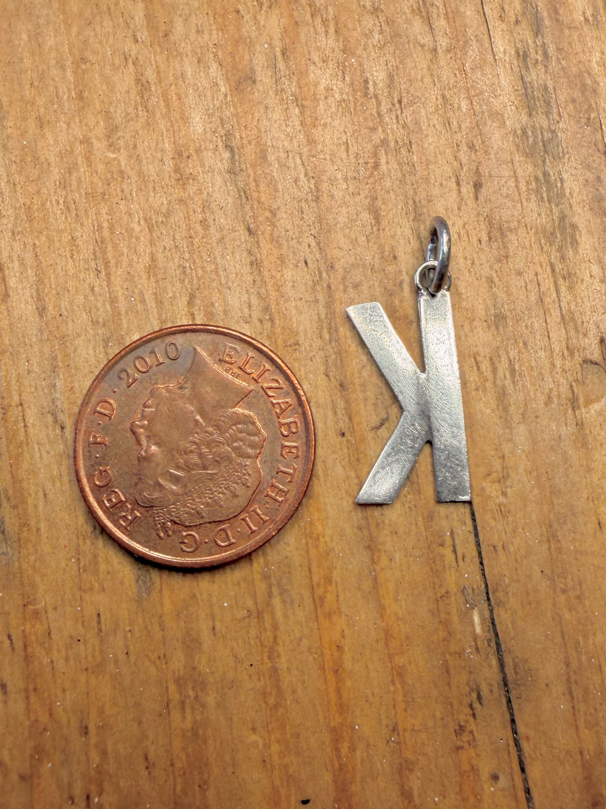 Letter K Initial 925 Sterling Silver Pendant