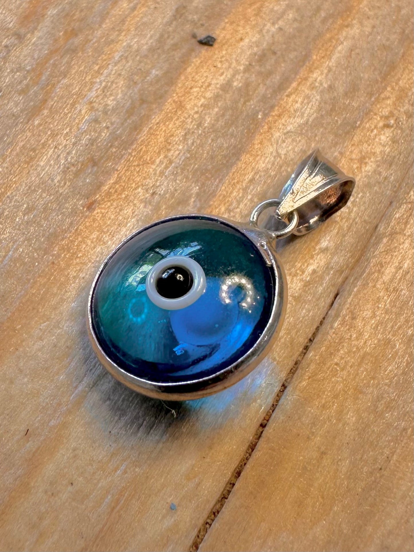 Vintage Evil Eye 925 Silver Pendant